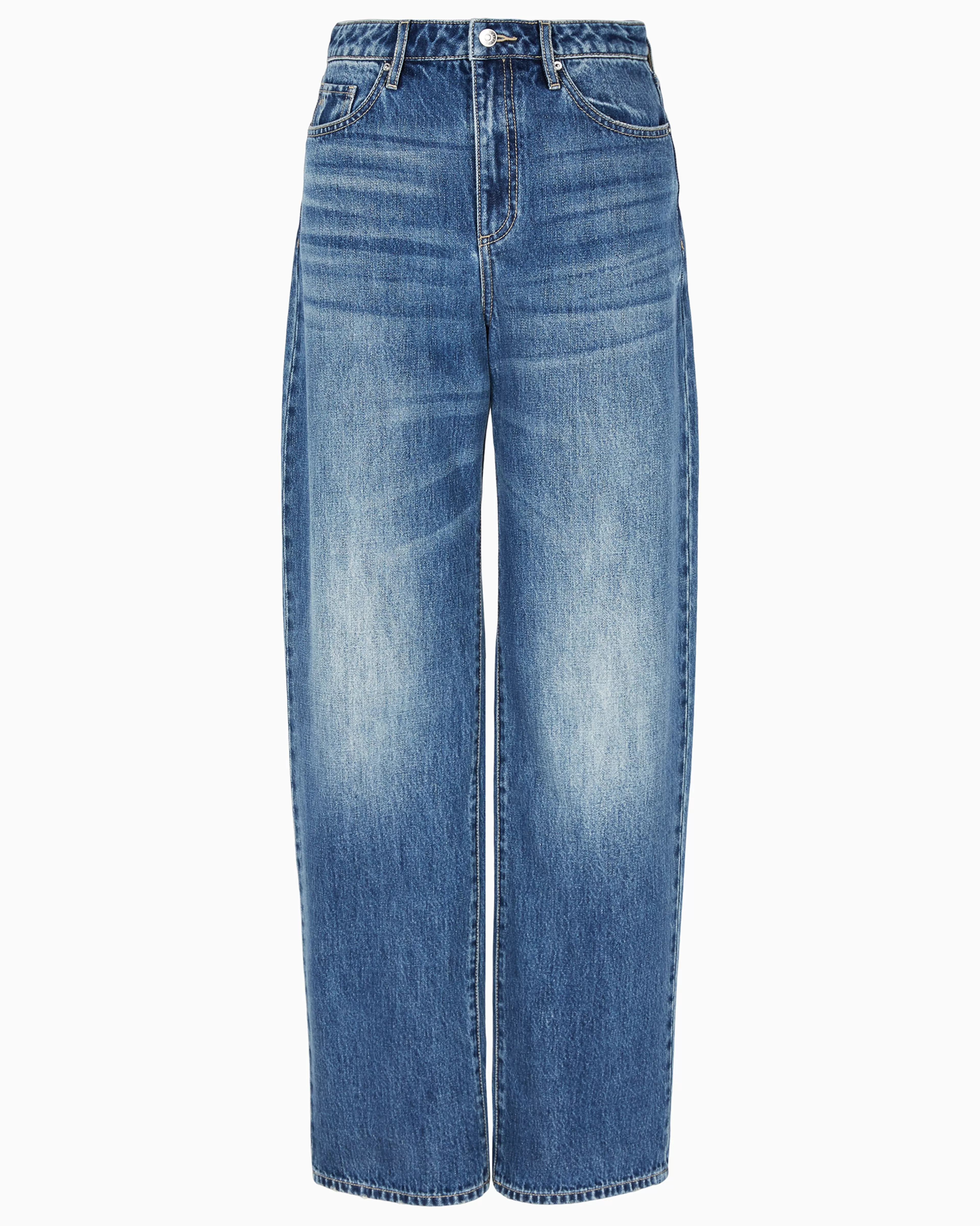 Armani Exchange ASV J38 Relaxed Fit Jeans in Indigo Rigid Cotton Denim* Denim