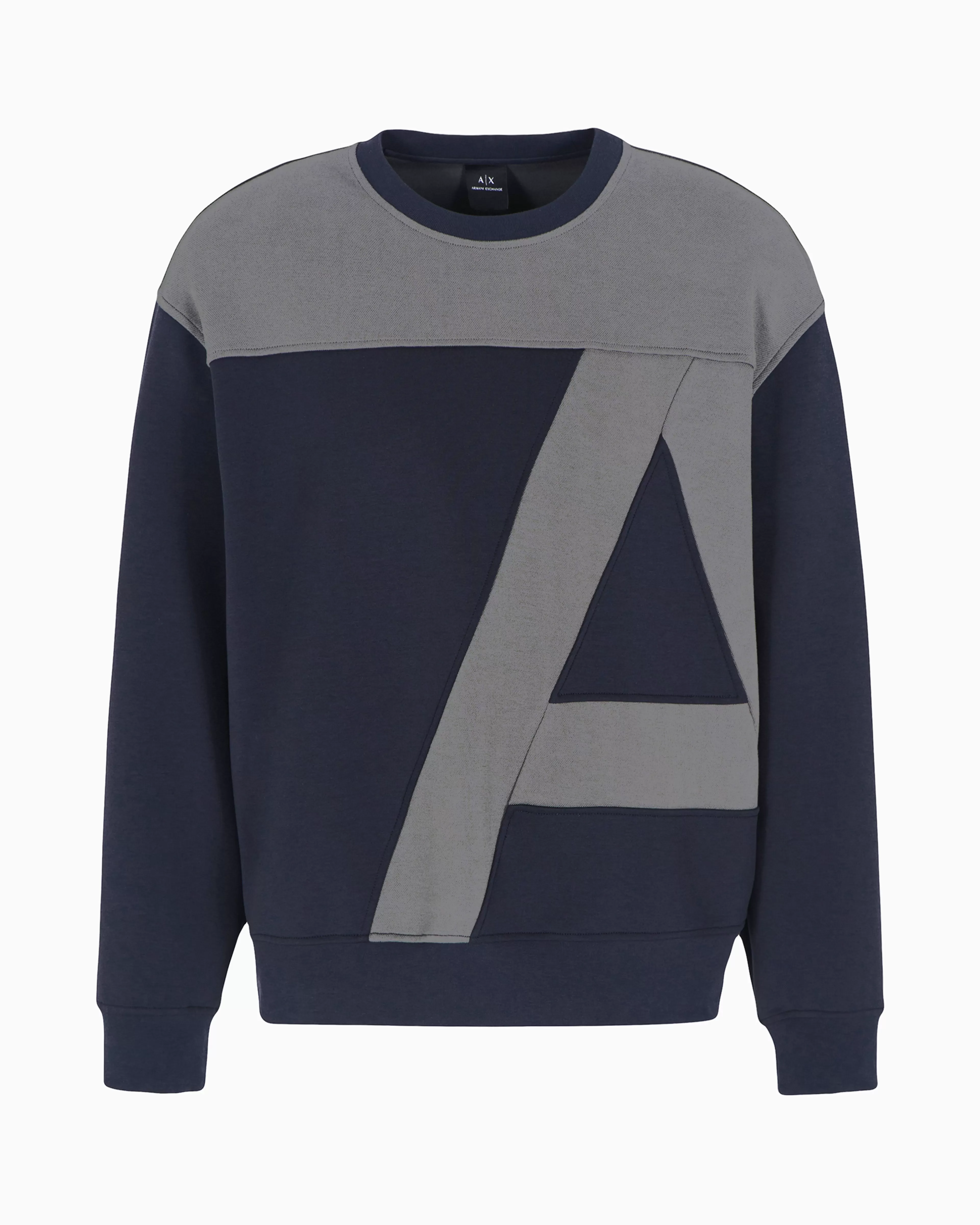 Armani Exchange ASV organic cotton crewneck sweatshirt with maxi logo and A-line* Sweatshirts