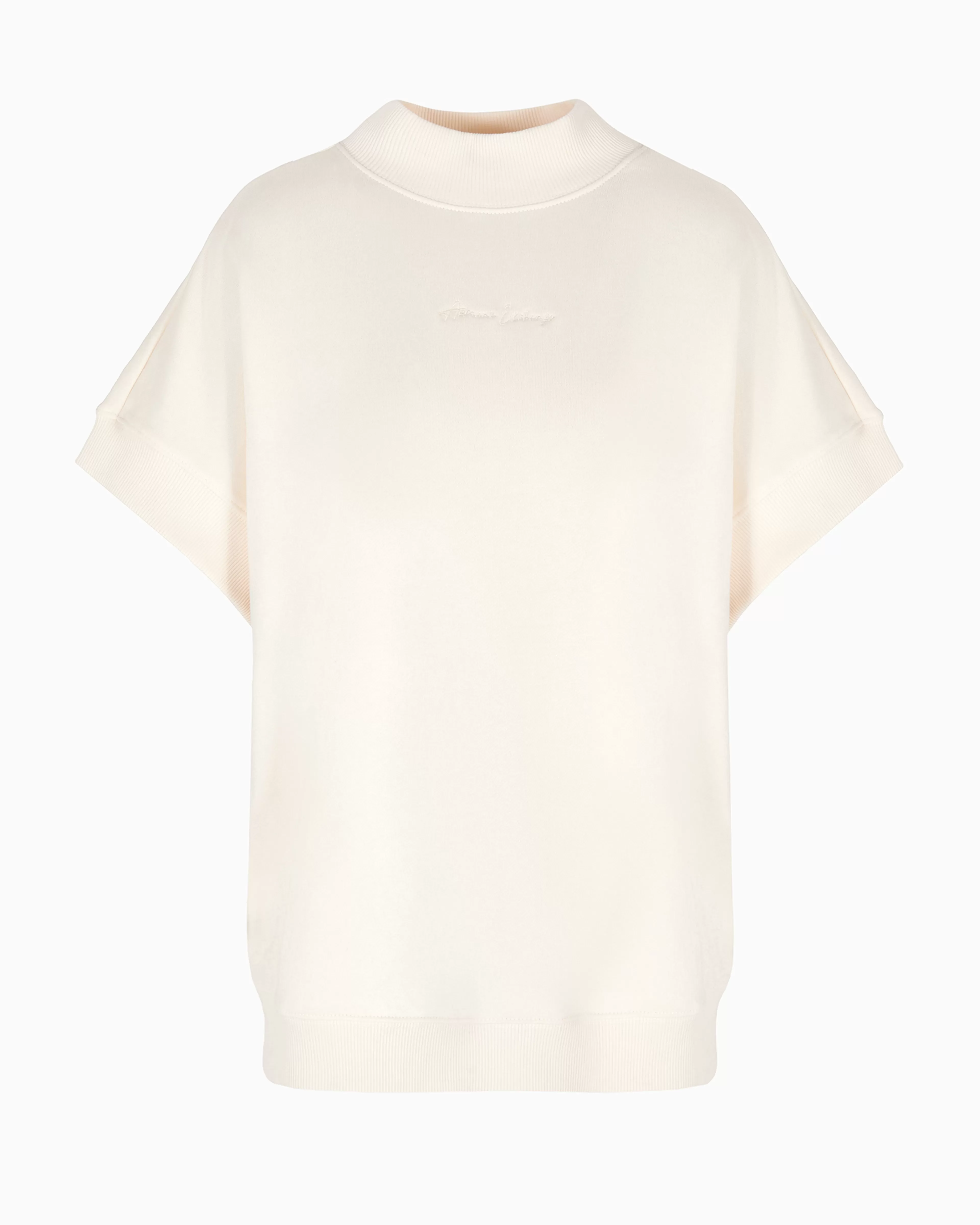 Armani Exchange ASV Organic Cotton High Neck Short Sleeve Sweatshirt* Sweatshirts