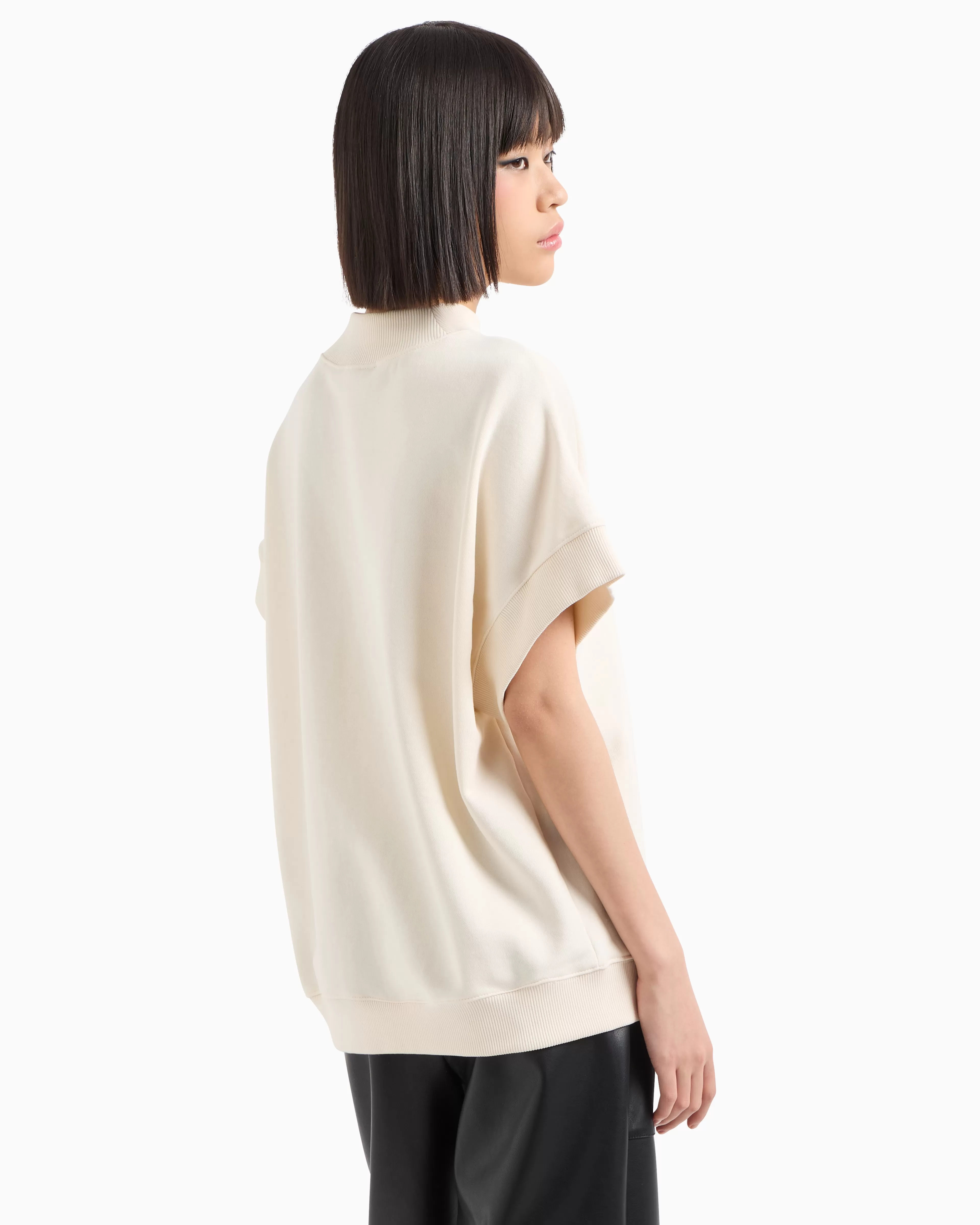 Armani Exchange ASV Organic Cotton High Neck Short Sleeve Sweatshirt* Sweatshirts