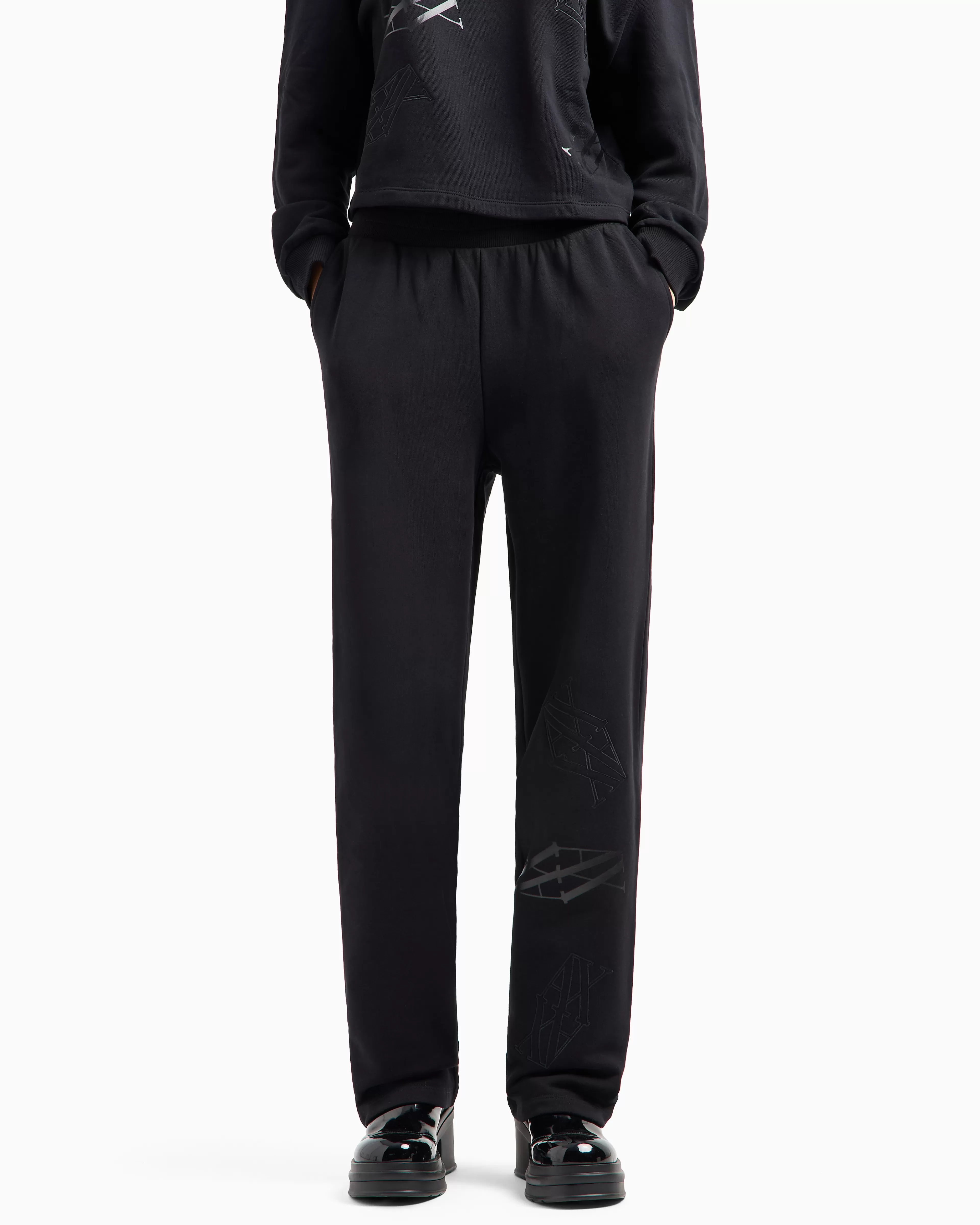 Armani Exchange ASV Organic Cotton Monogram Oversized Jogger Pants* Matching Sets | Bottoms And Skirts