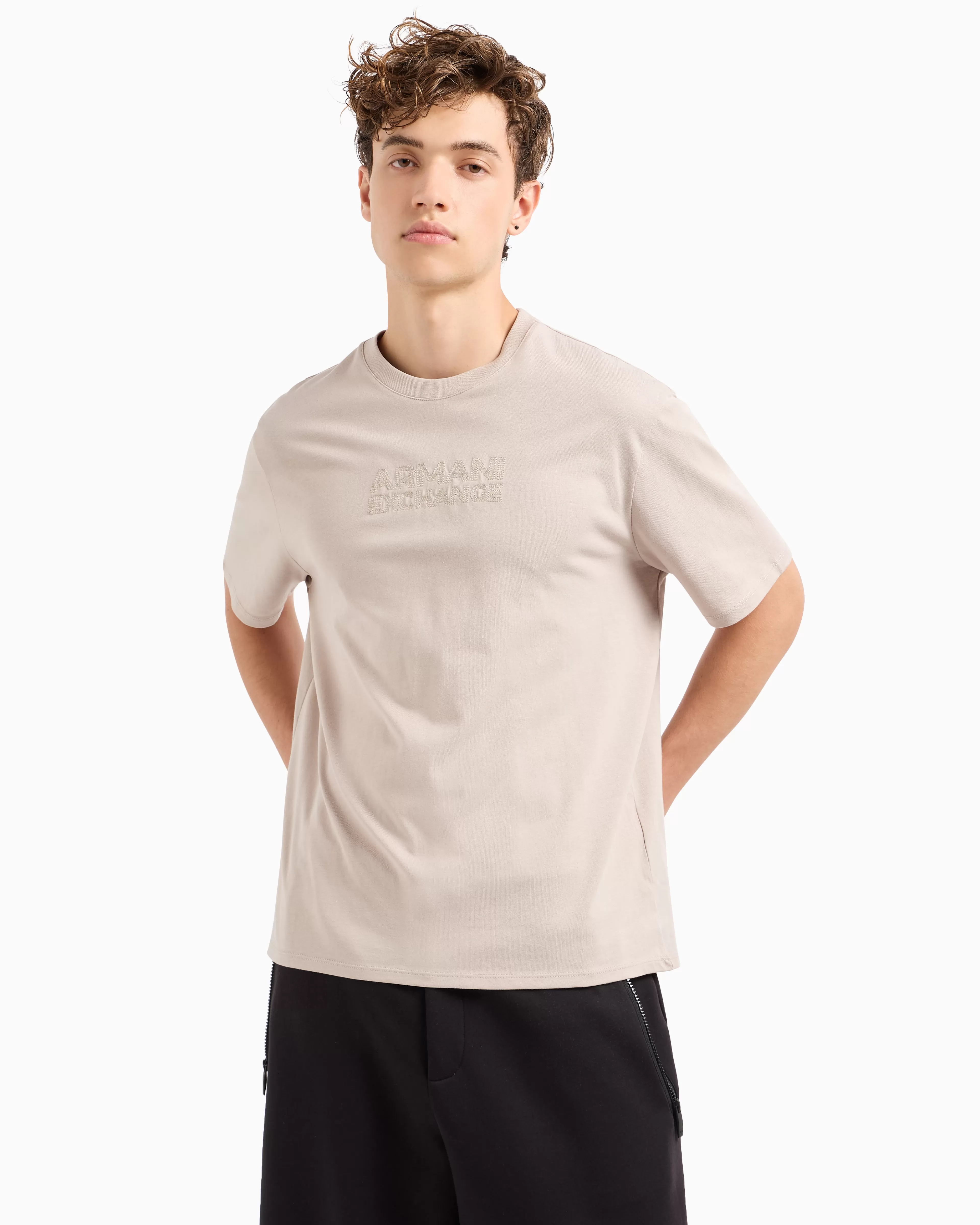Armani Exchange ASV organic cotton regular fit T-shirt with embroidered logo* T-Shirts