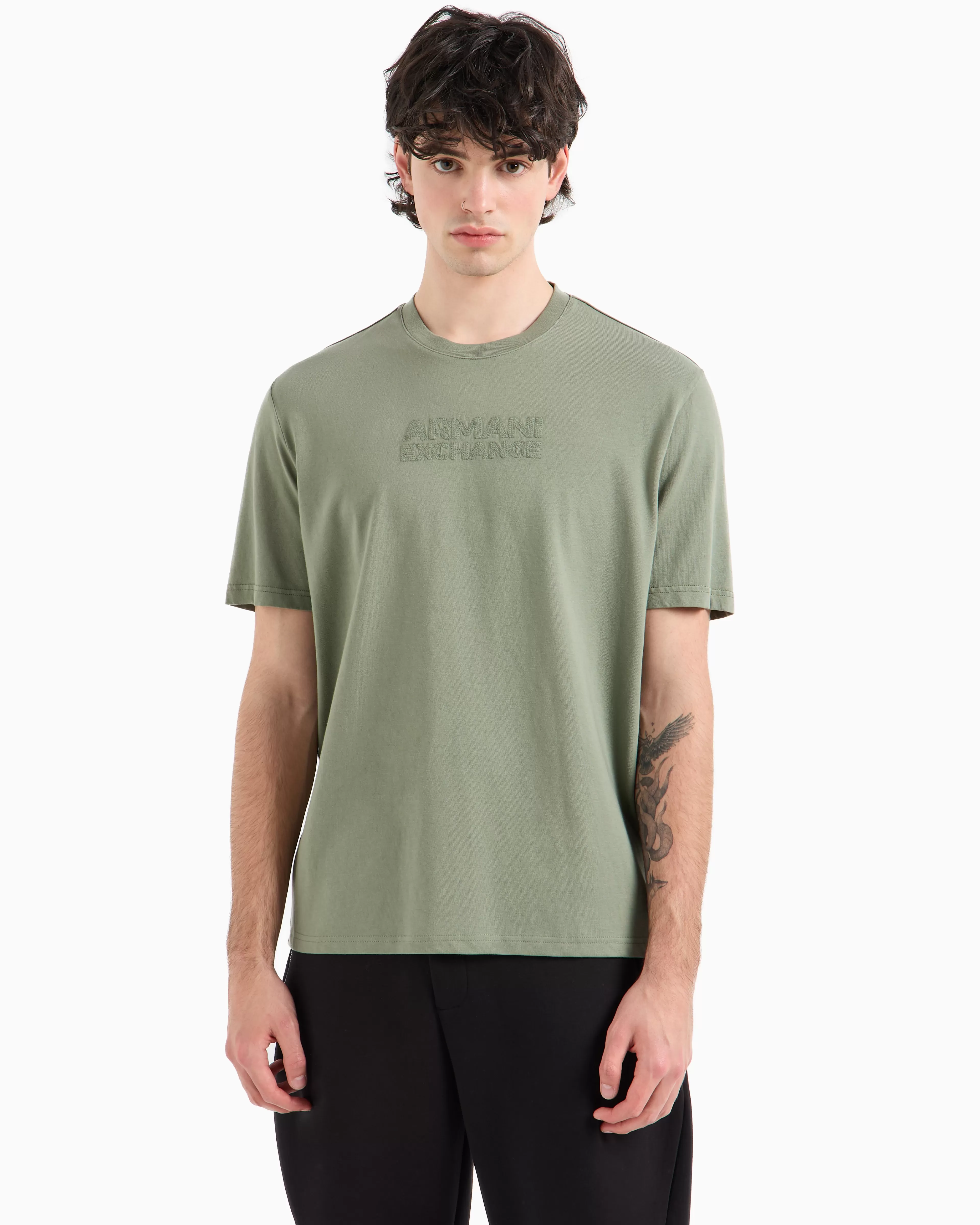 Armani Exchange ASV organic cotton regular fit T-shirt with embroidered logo* T-Shirts