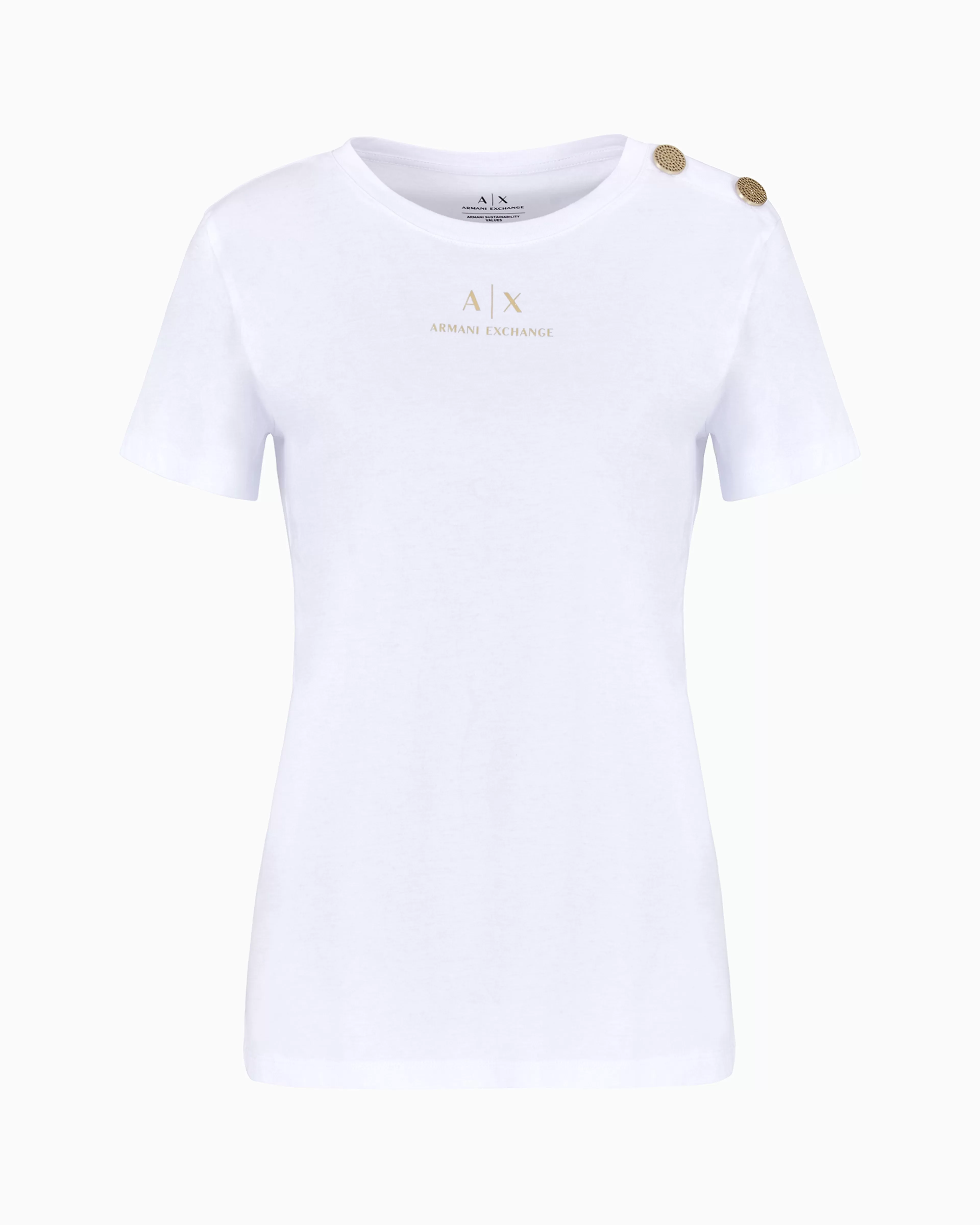 Armani Exchange ASV organic cotton regular fit T-shirt with shoulder detail* T-Shirts