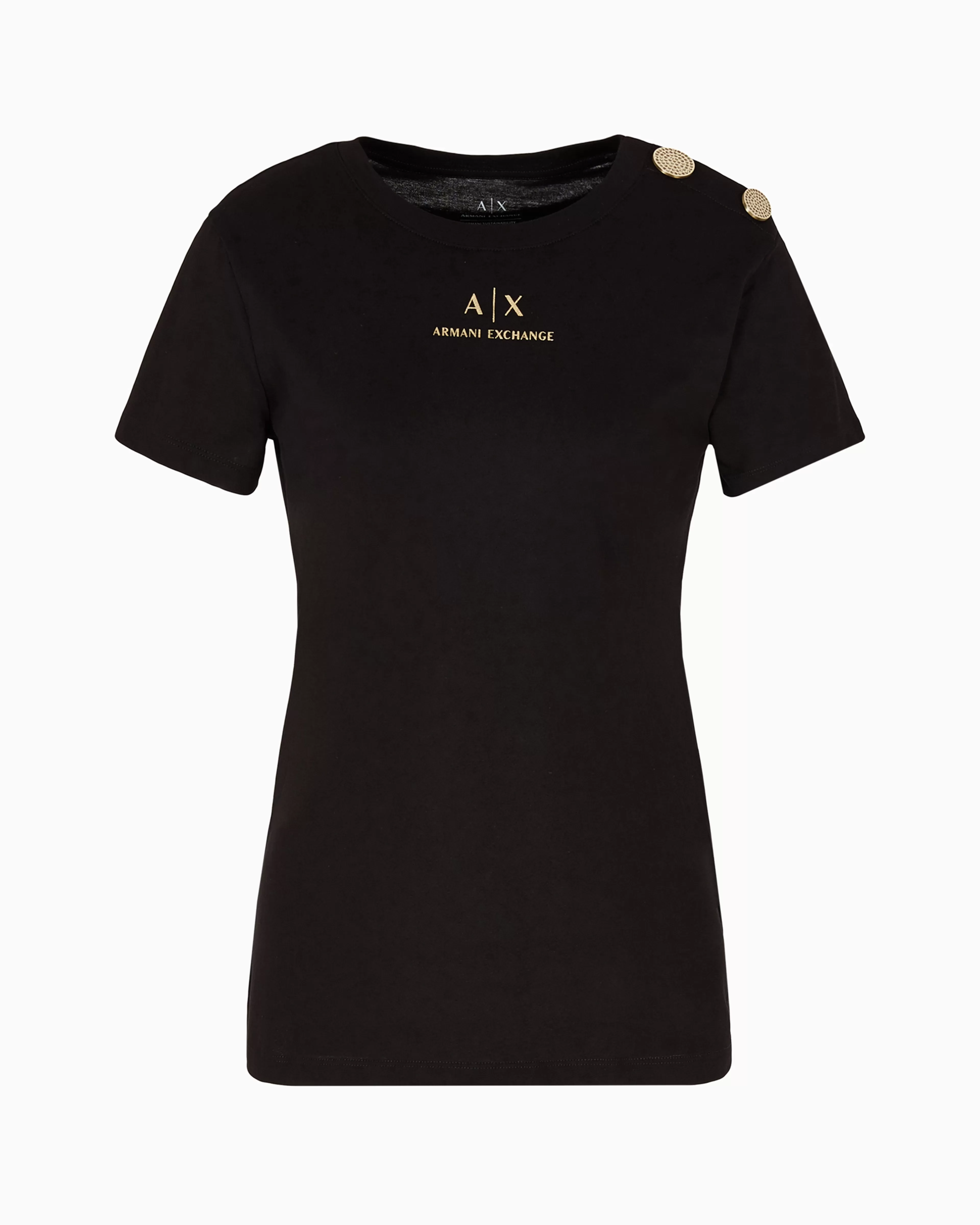 Armani Exchange ASV organic cotton regular fit T-shirt with shoulder detail* T-Shirts