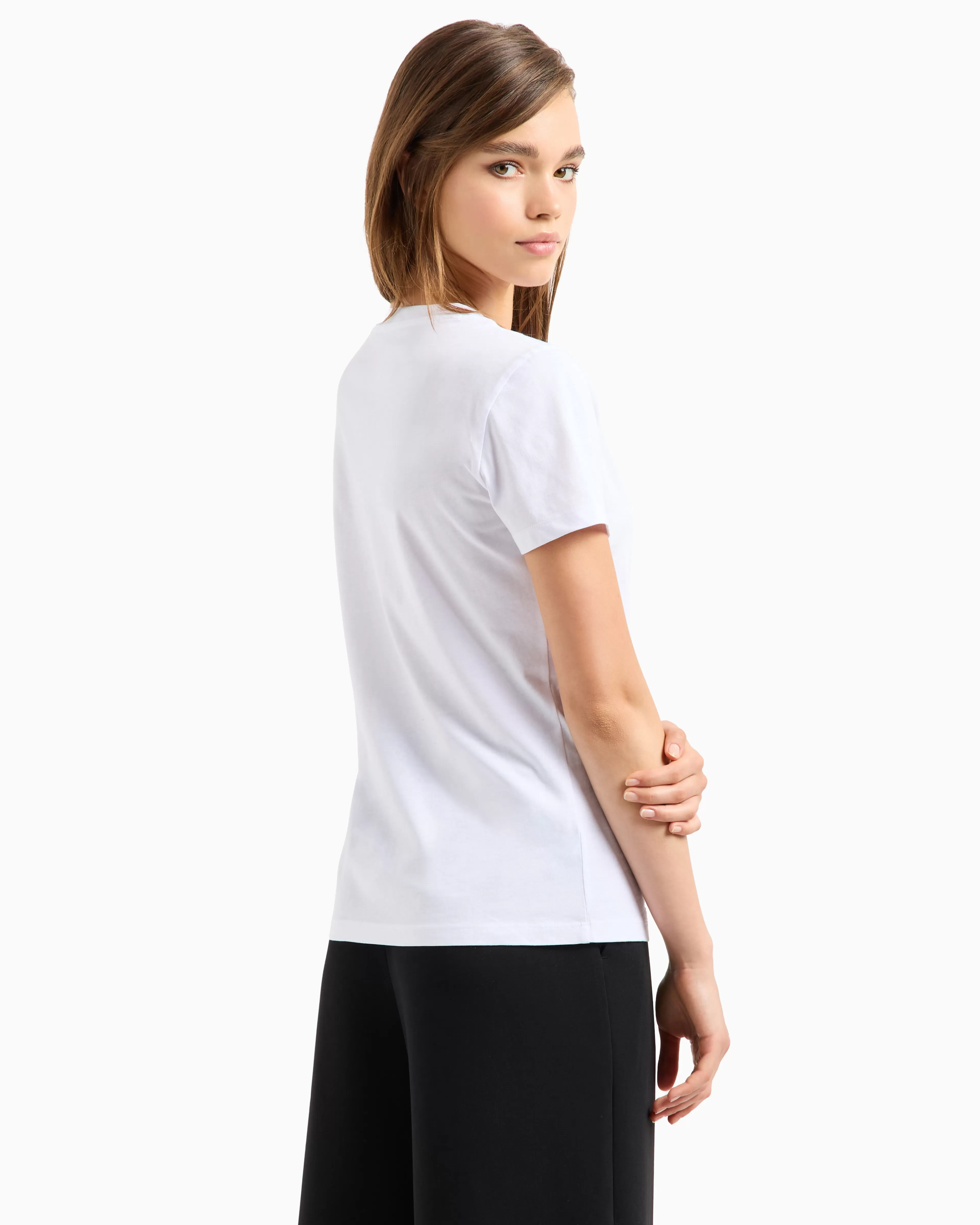 Armani Exchange ASV organic cotton regular fit T-shirt with shoulder detail* T-Shirts