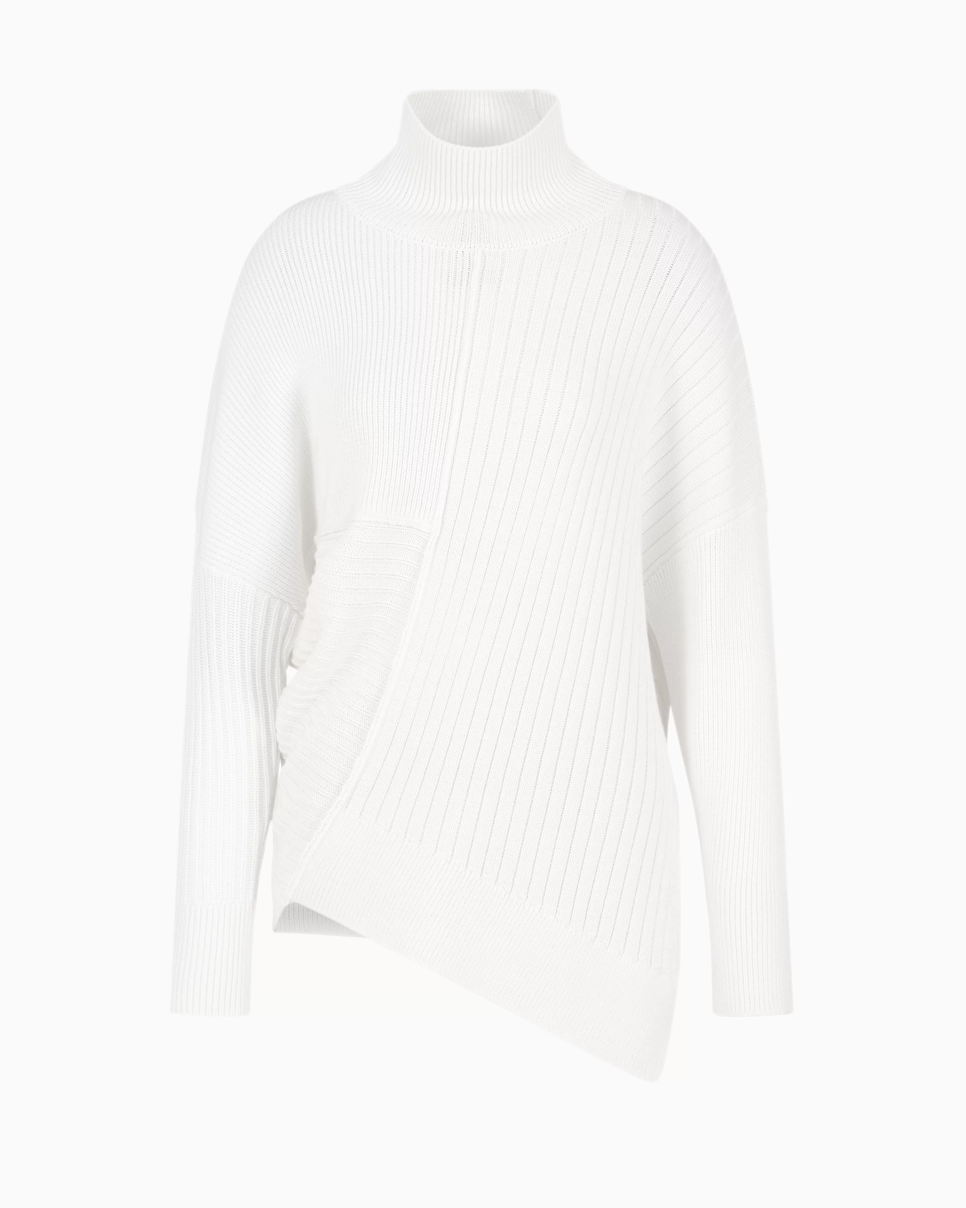 Armani Exchange Asymmetrical high neck knitted sweater* Knitwear