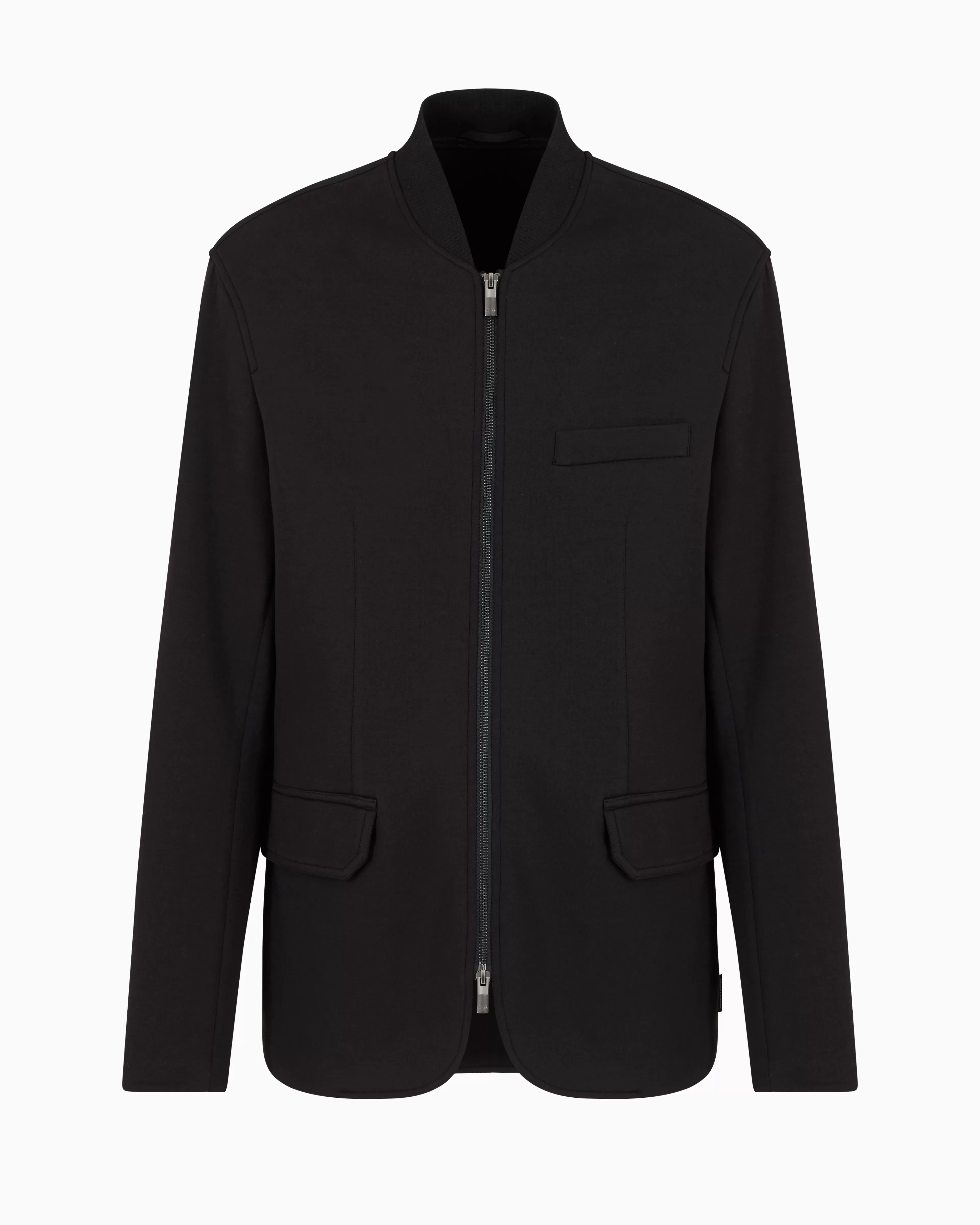 Armani Exchange Bonded cotton long zip jacket* Matching Sets | Jackets
