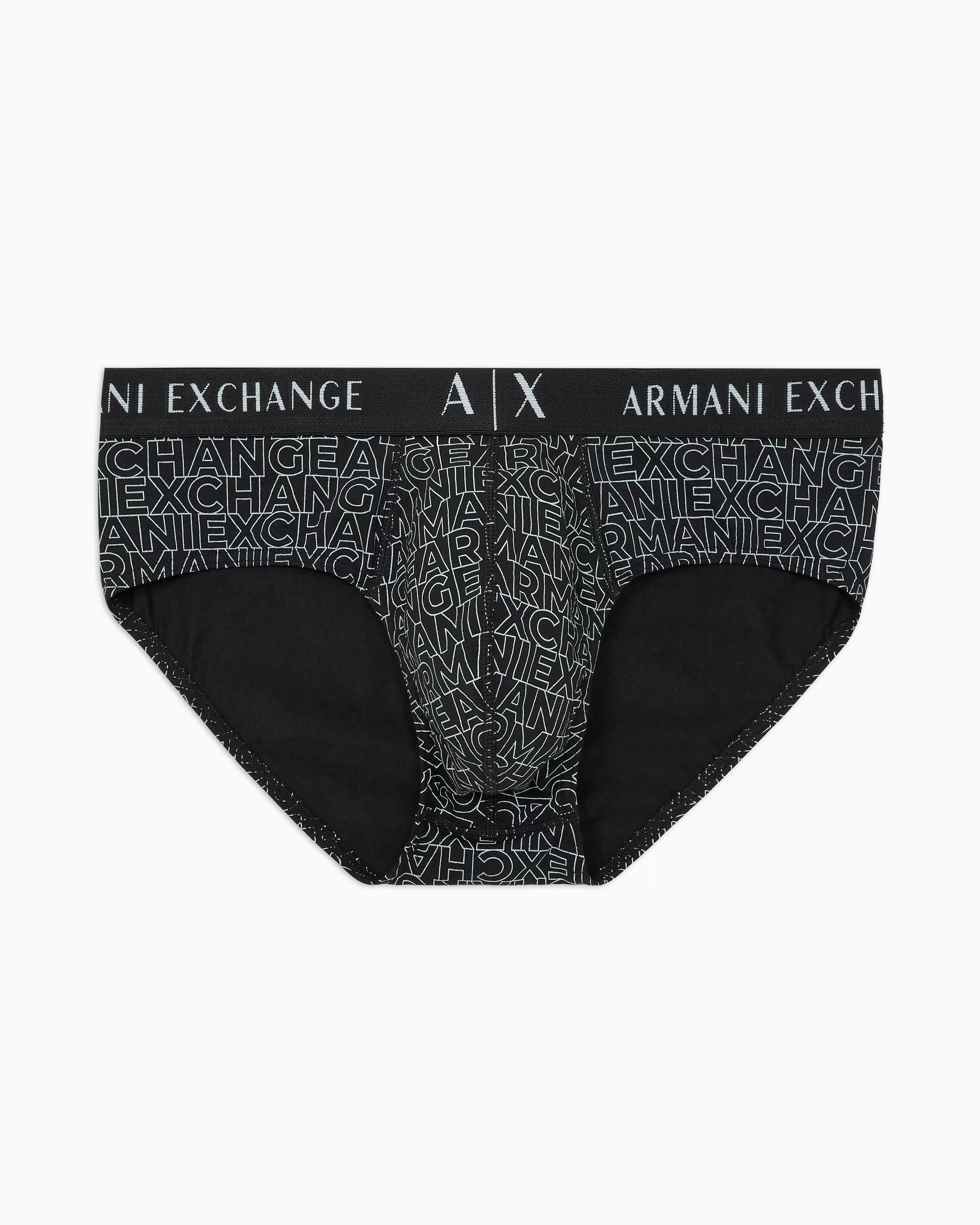 Armani Exchange Briefs in stretch fabric with allover logo* Intimates And Loungewear