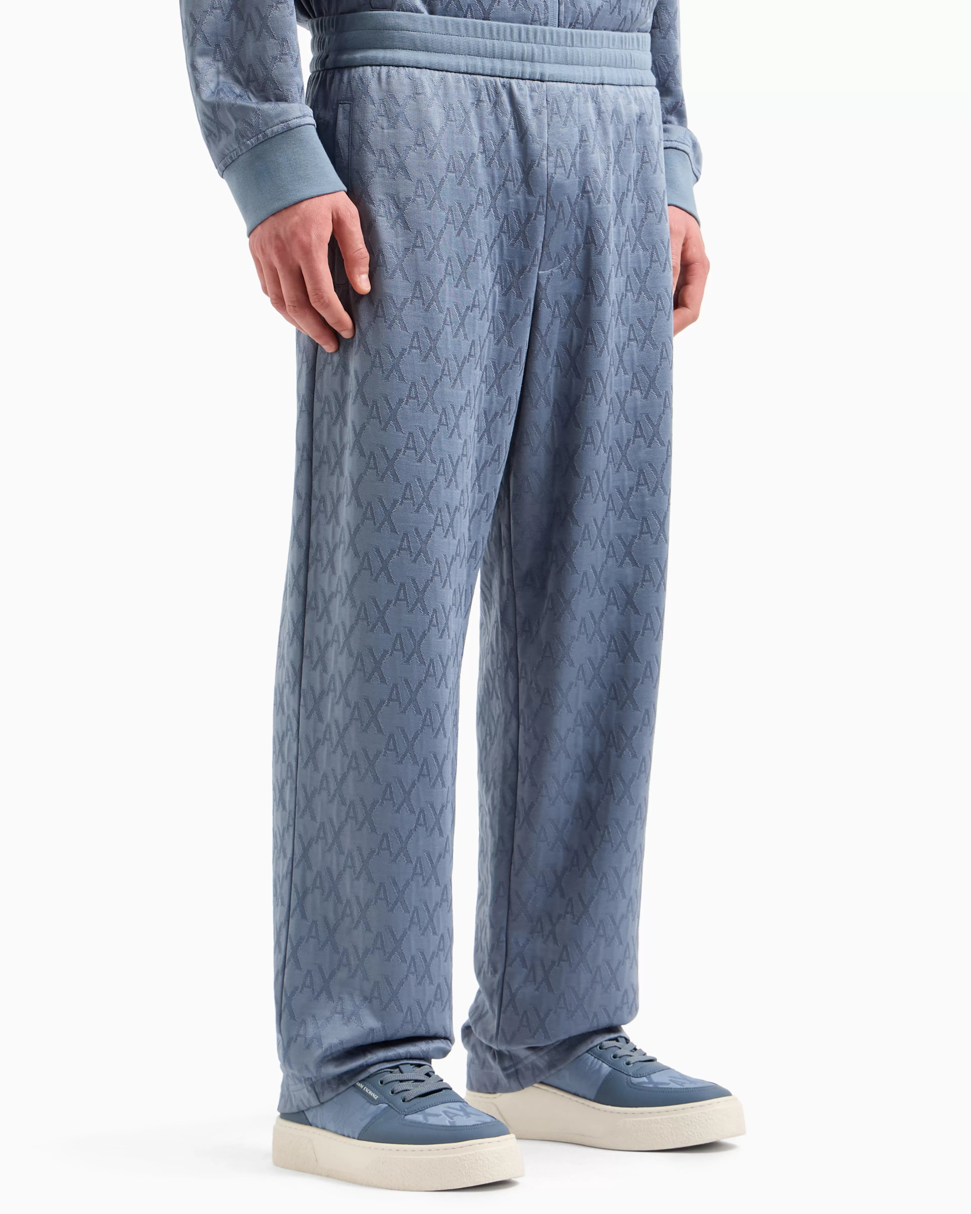 Armani Exchange Cotton Blend Satin Pleated Trousers* Matching Sets | Trousers And Shorts
