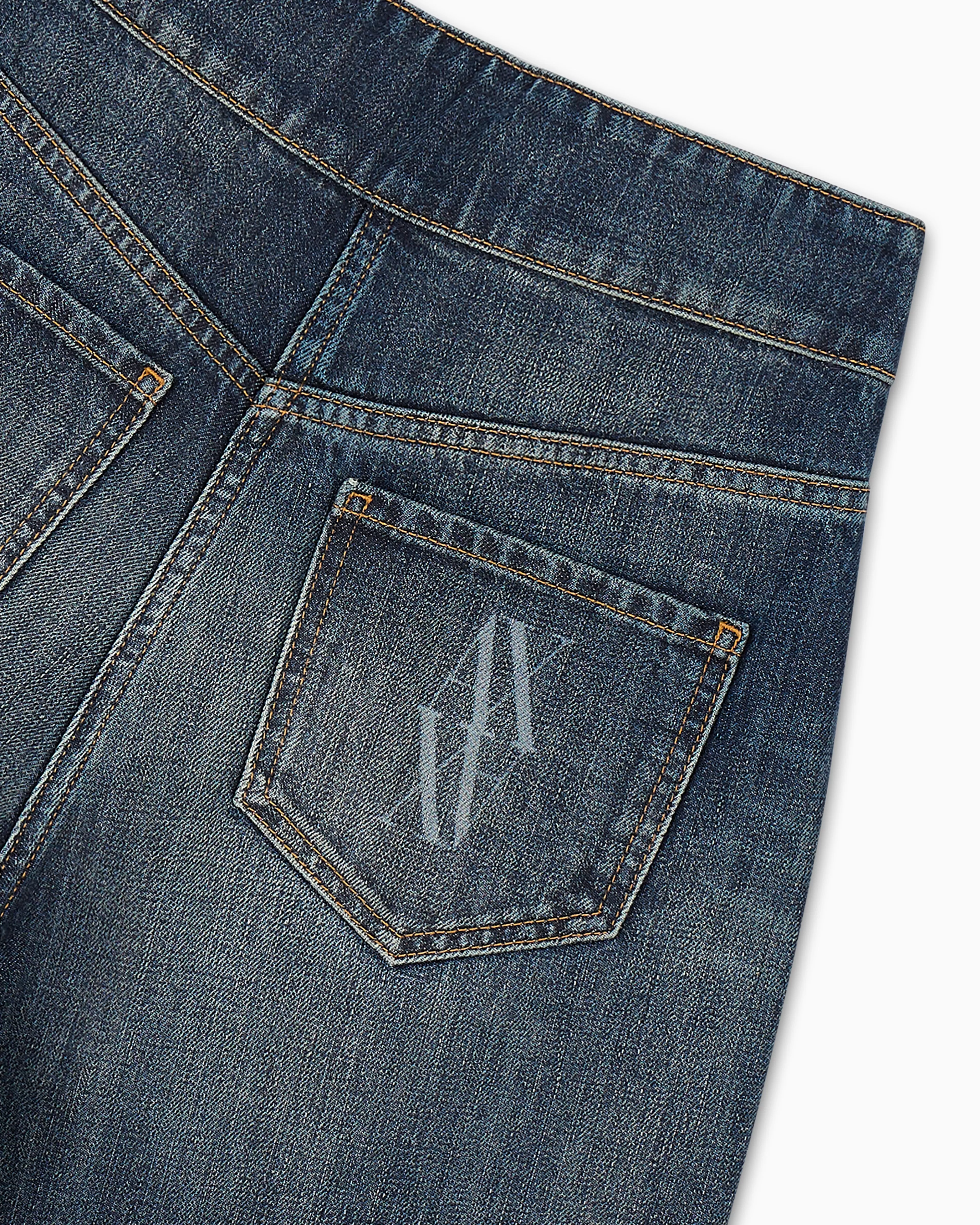 Armani Exchange Cotton denim boyfriend jeans with embroidered logo on the pocket* Matching Sets | Denim