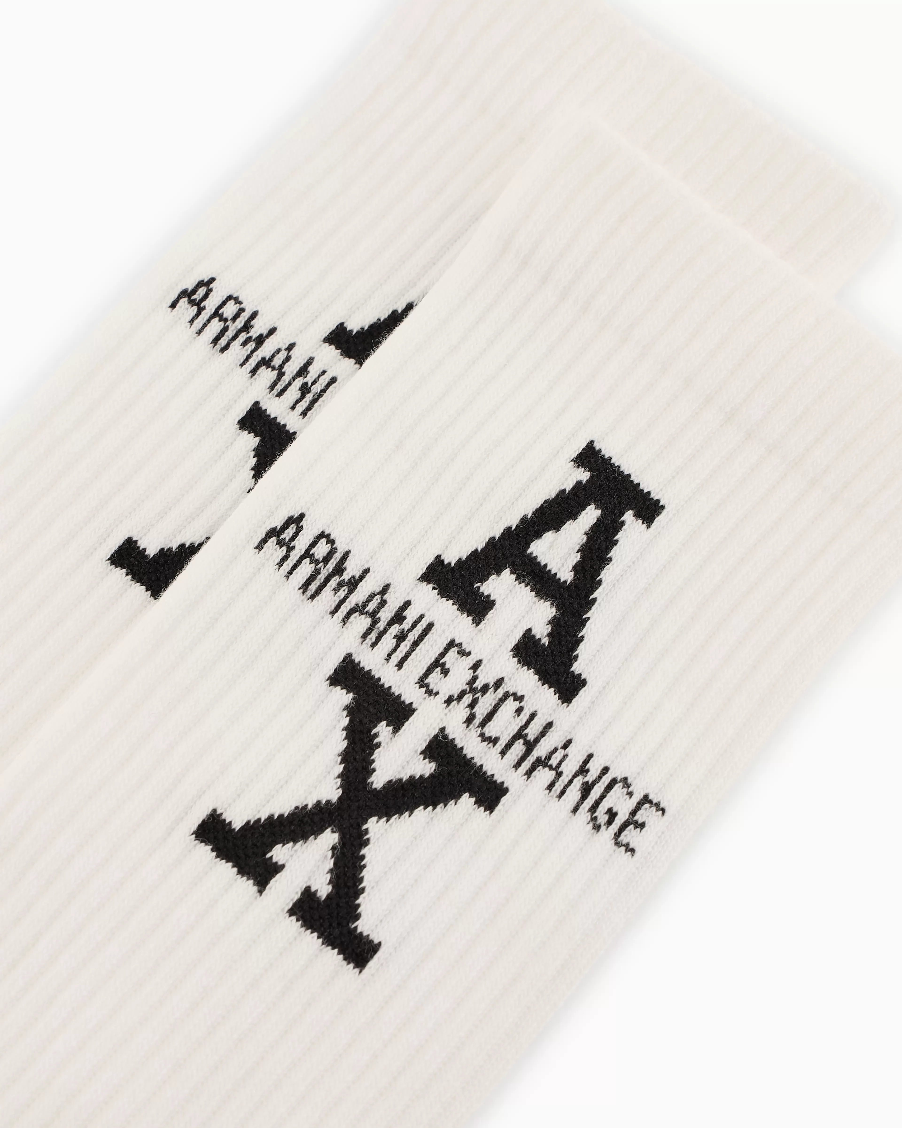 Armani Exchange Cotton ribbed socks with logo* Intimates And Loungewear