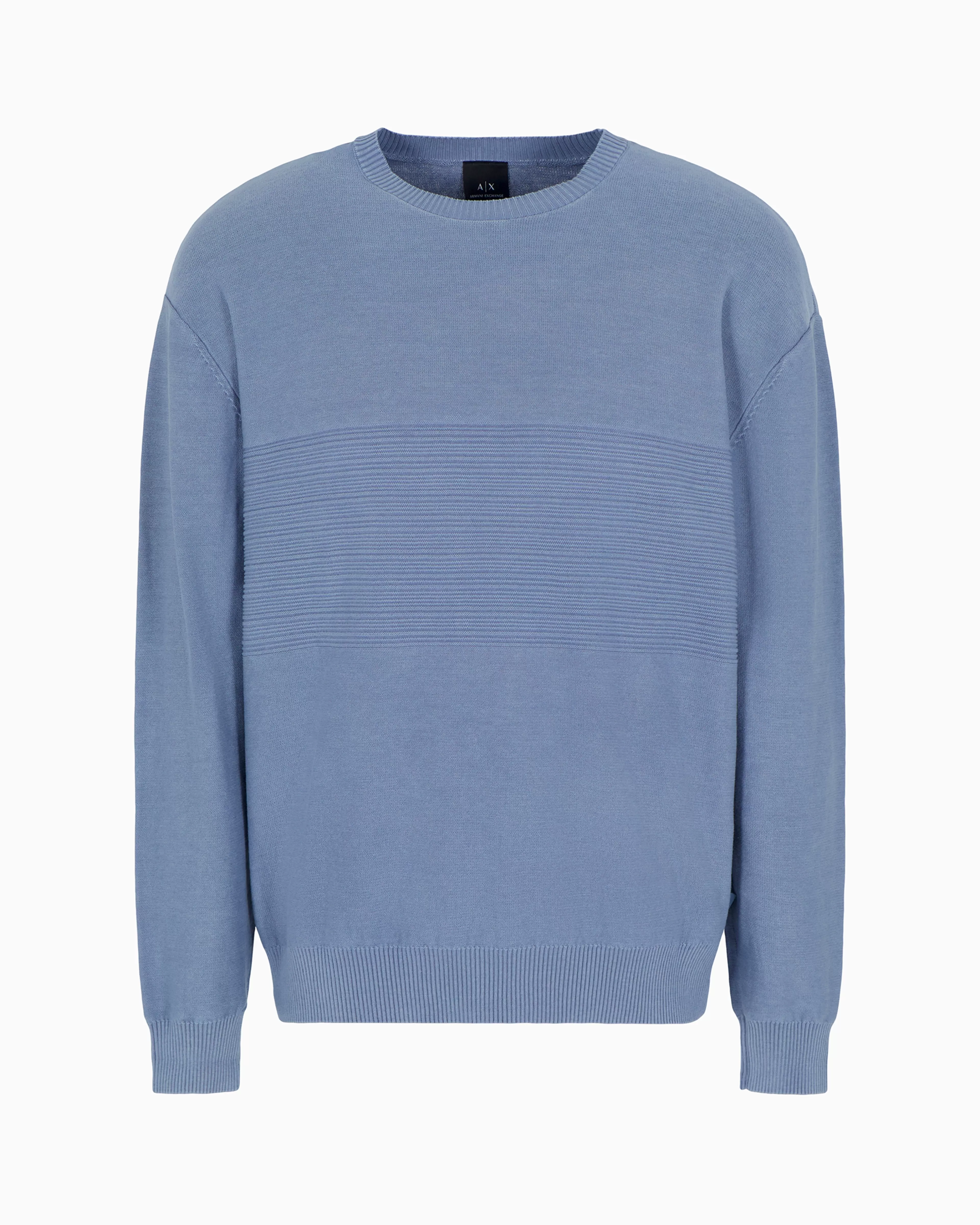 Armani Exchange Crew-neck cotton sweater with ASV central processing* Knitwear