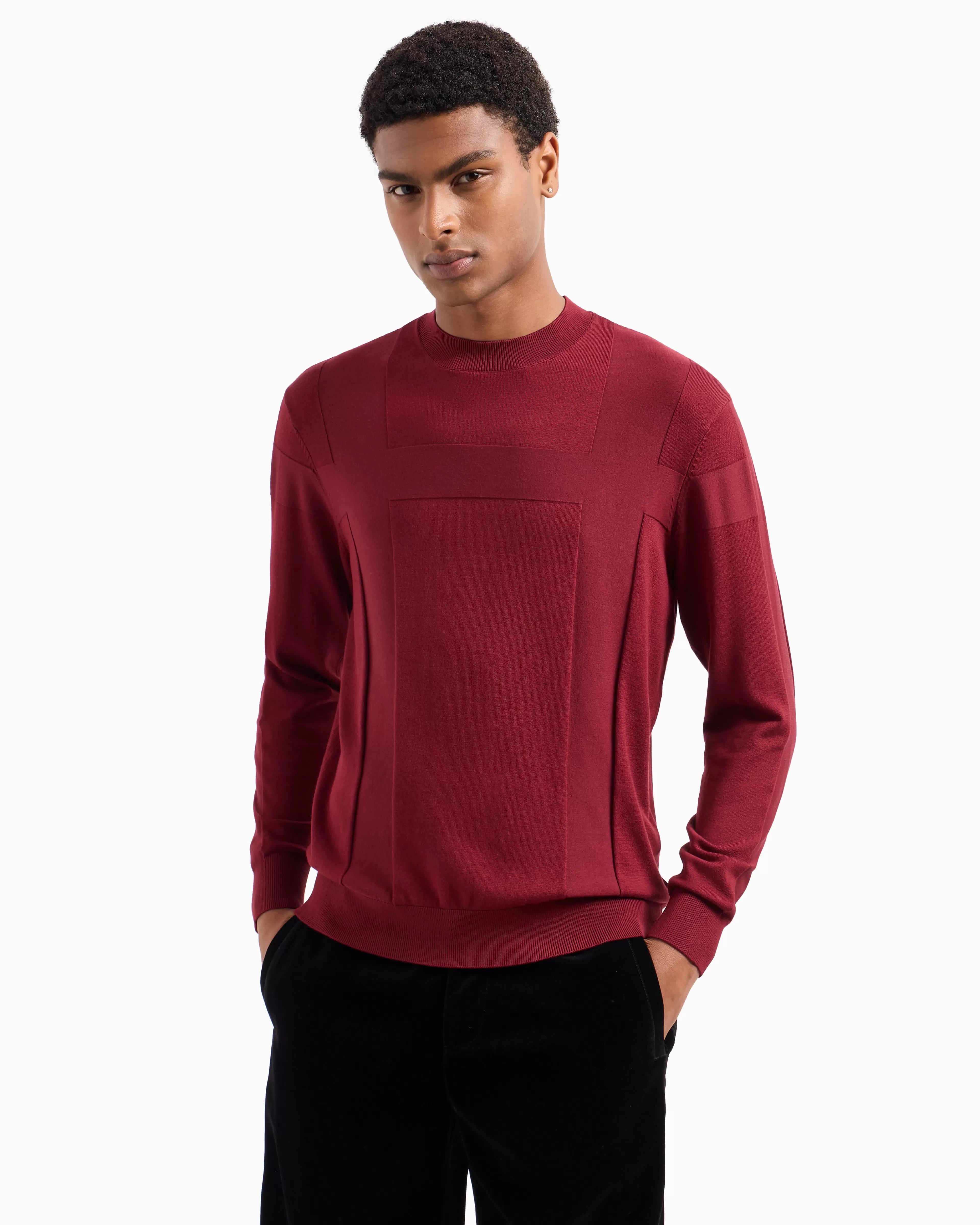 Armani Exchange Crewneck sweater with jacquard workmanship* Knitwear