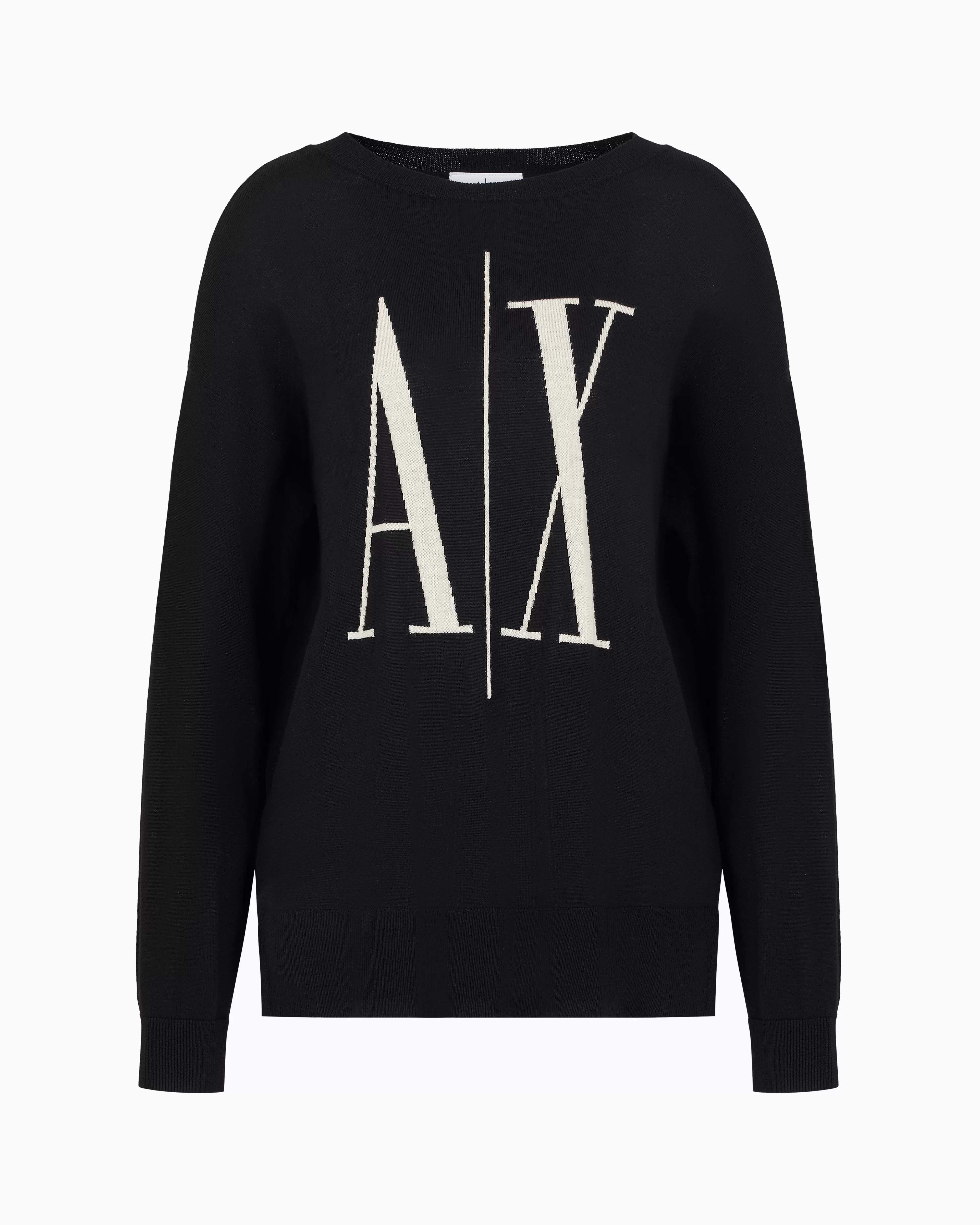 Armani Exchange Crewneck sweater with maxi logo* Knitwear