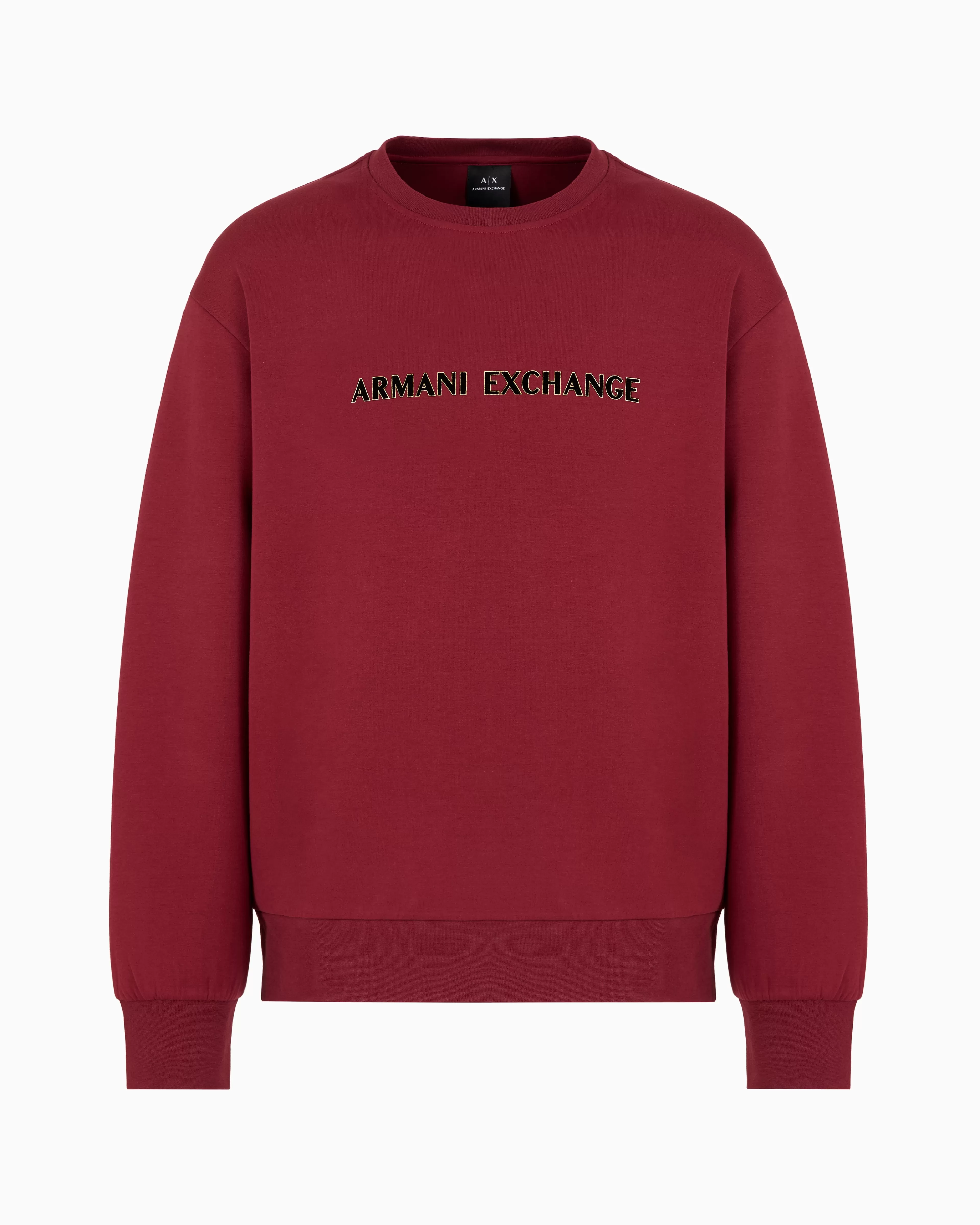 Armani Exchange Crewneck sweatshirt with metal profile logo* Sweatshirts