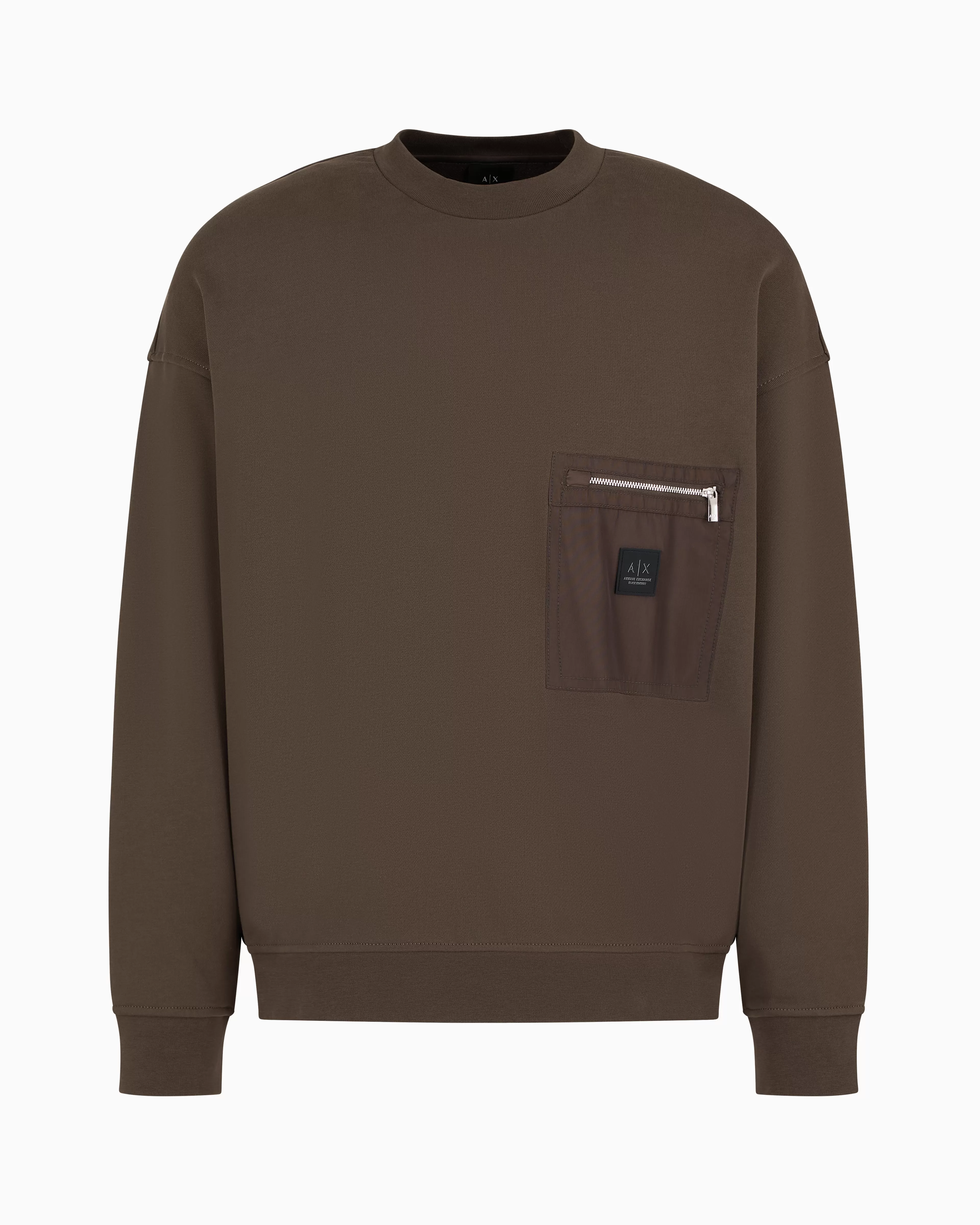 Armani Exchange Crewneck sweatshirt with zip-up pocket* Matching Sets | Sweatshirts