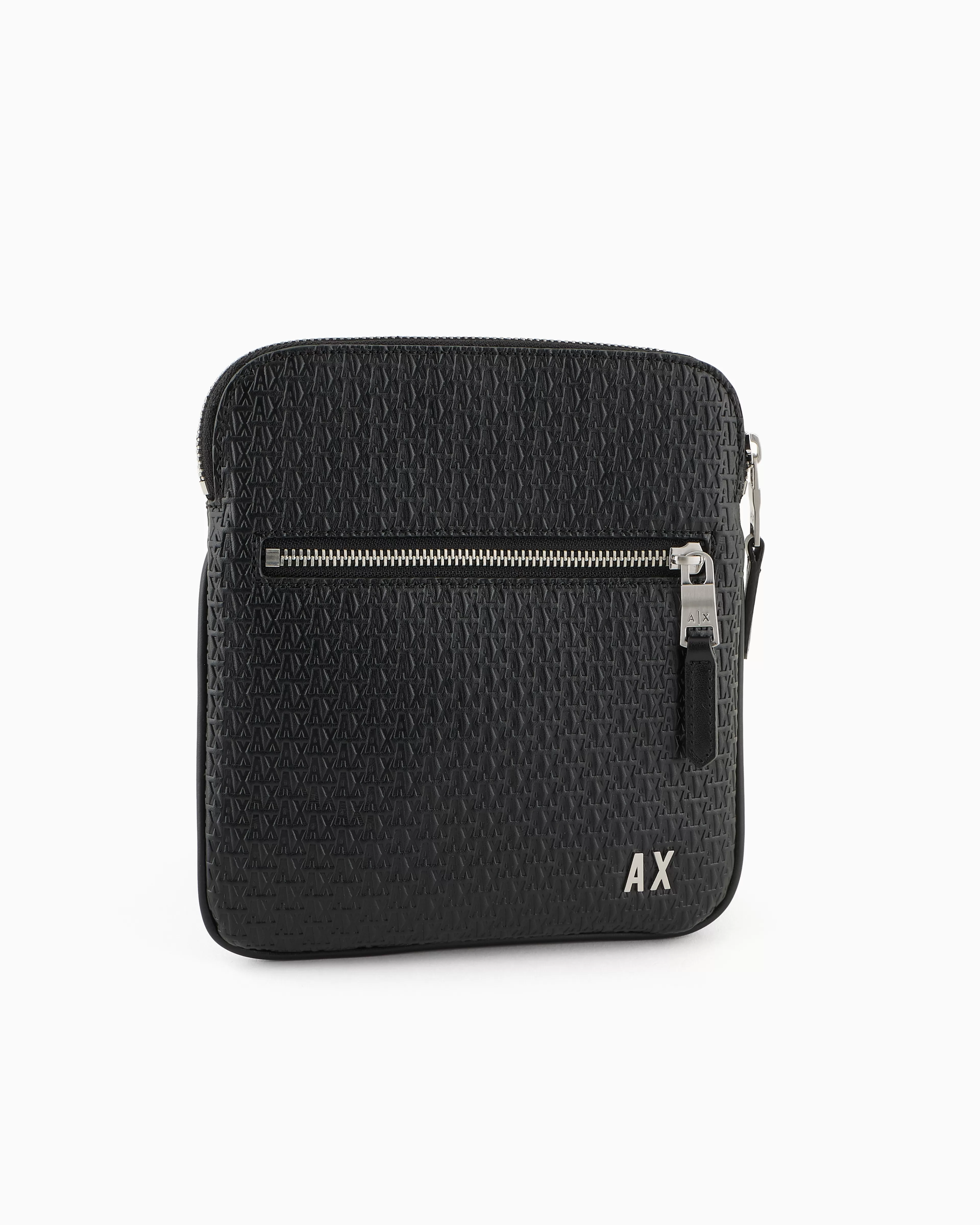 Armani Exchange Flat shoulder bag with embossed logo on the entire surface* Essentials | Bags