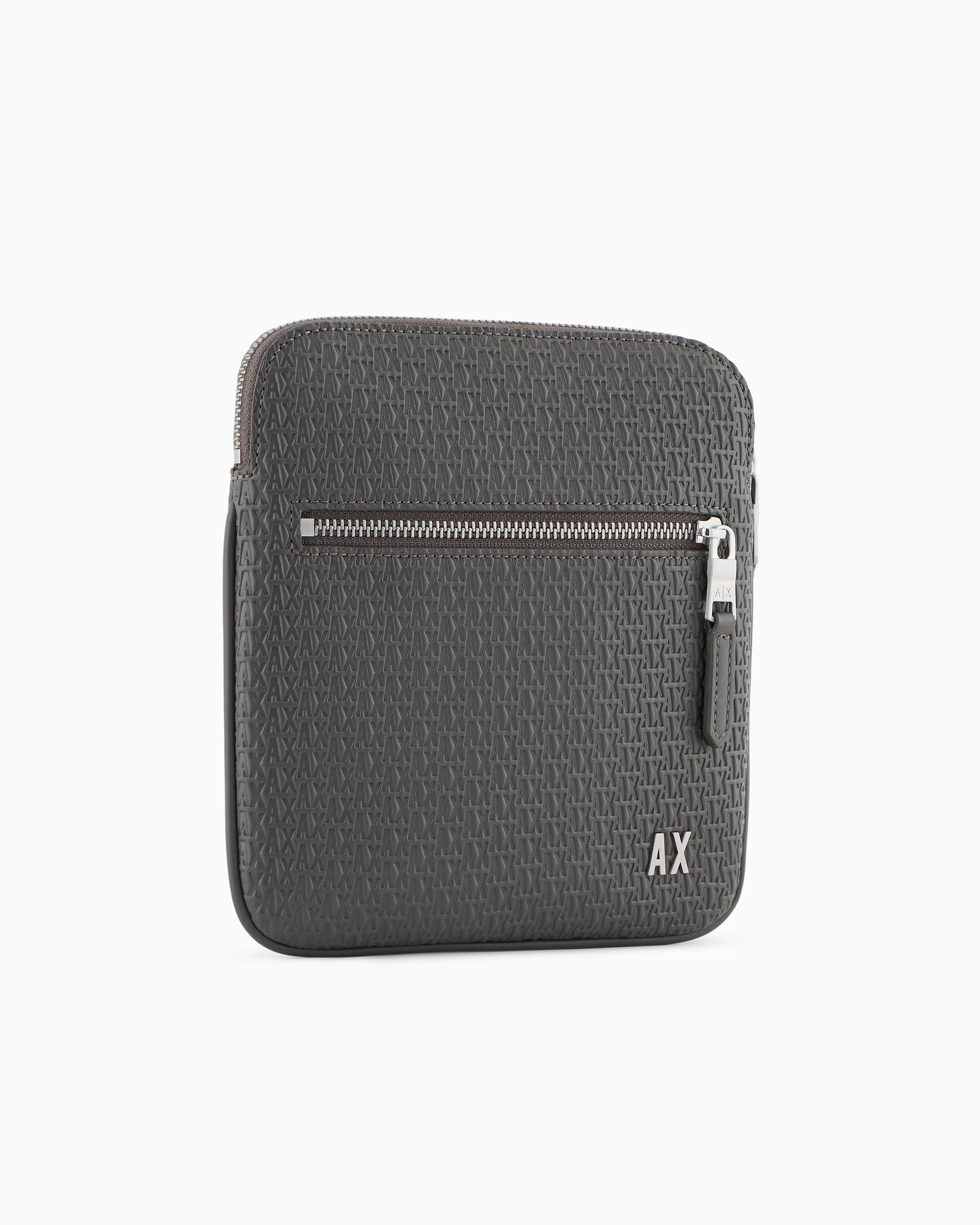 Armani Exchange Flat shoulder bag with embossed logo on the entire surface* Essentials | Bags