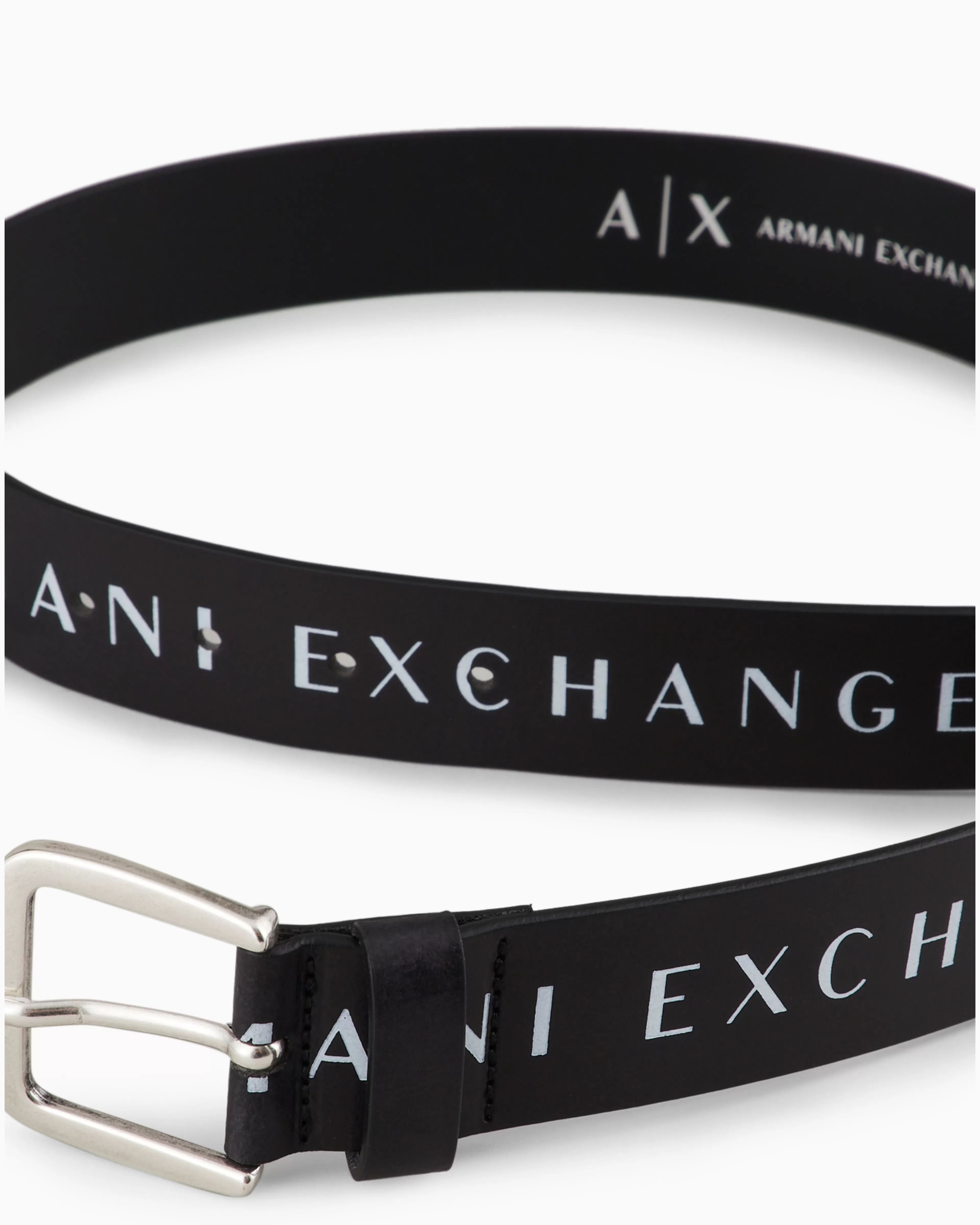 Armani Exchange Logo buckle belt* Shoes And Accessories