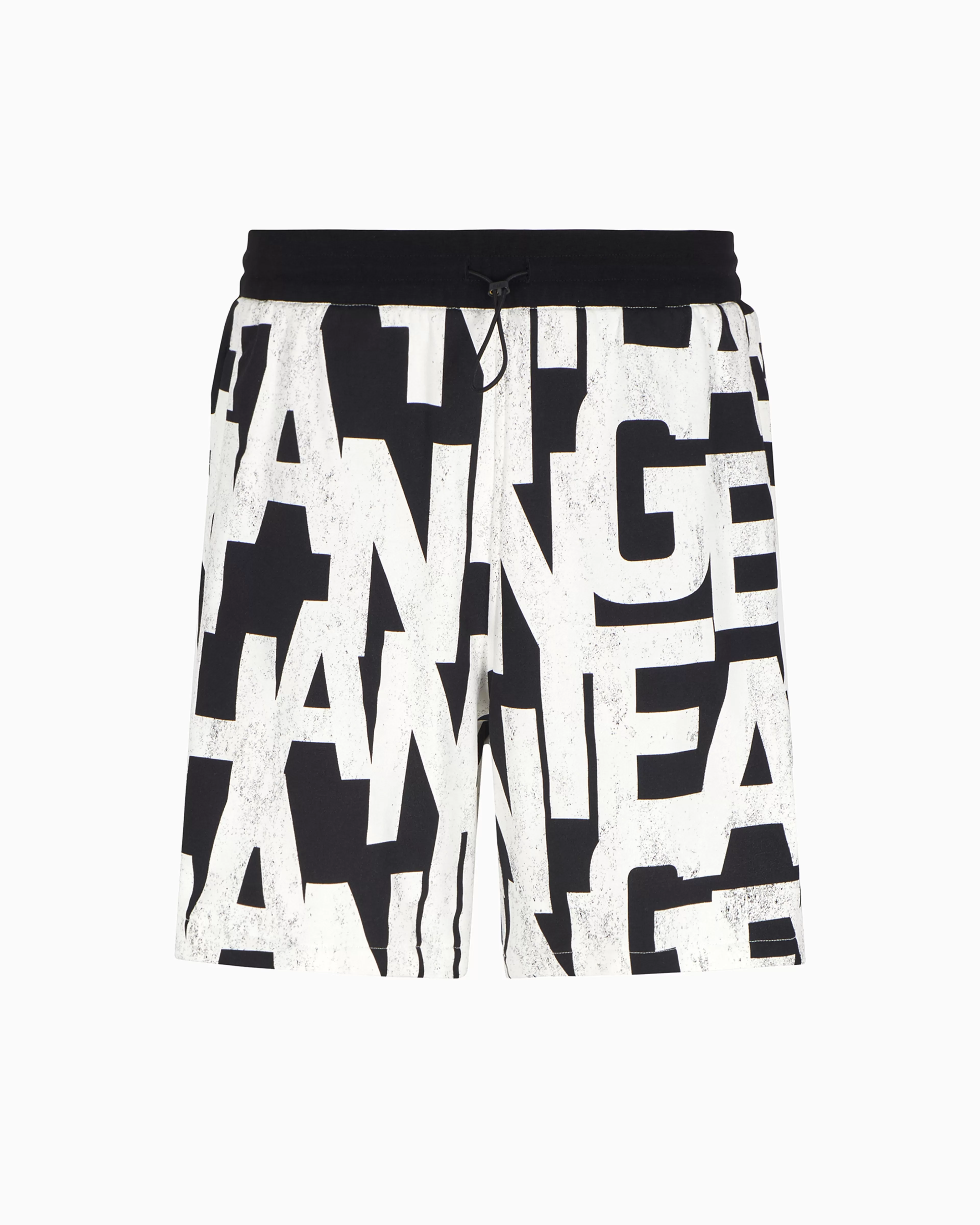 Armani Exchange Oversized French terry Bermuda shorts with allover ASV maxi-logo* Matching Sets | Trousers And Shorts