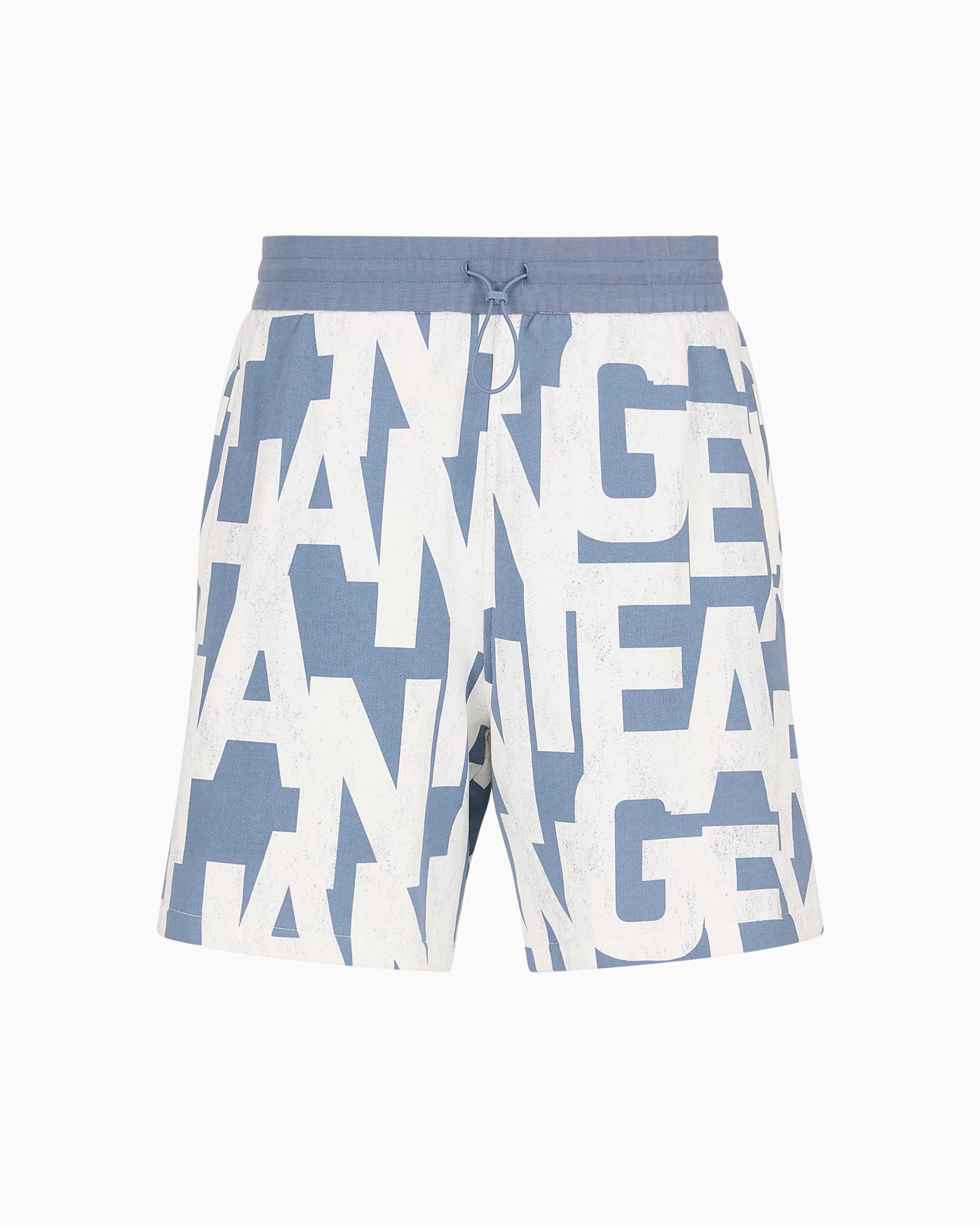 Armani Exchange Oversized French terry Bermuda shorts with allover ASV maxi-logo* Matching Sets | Trousers And Shorts