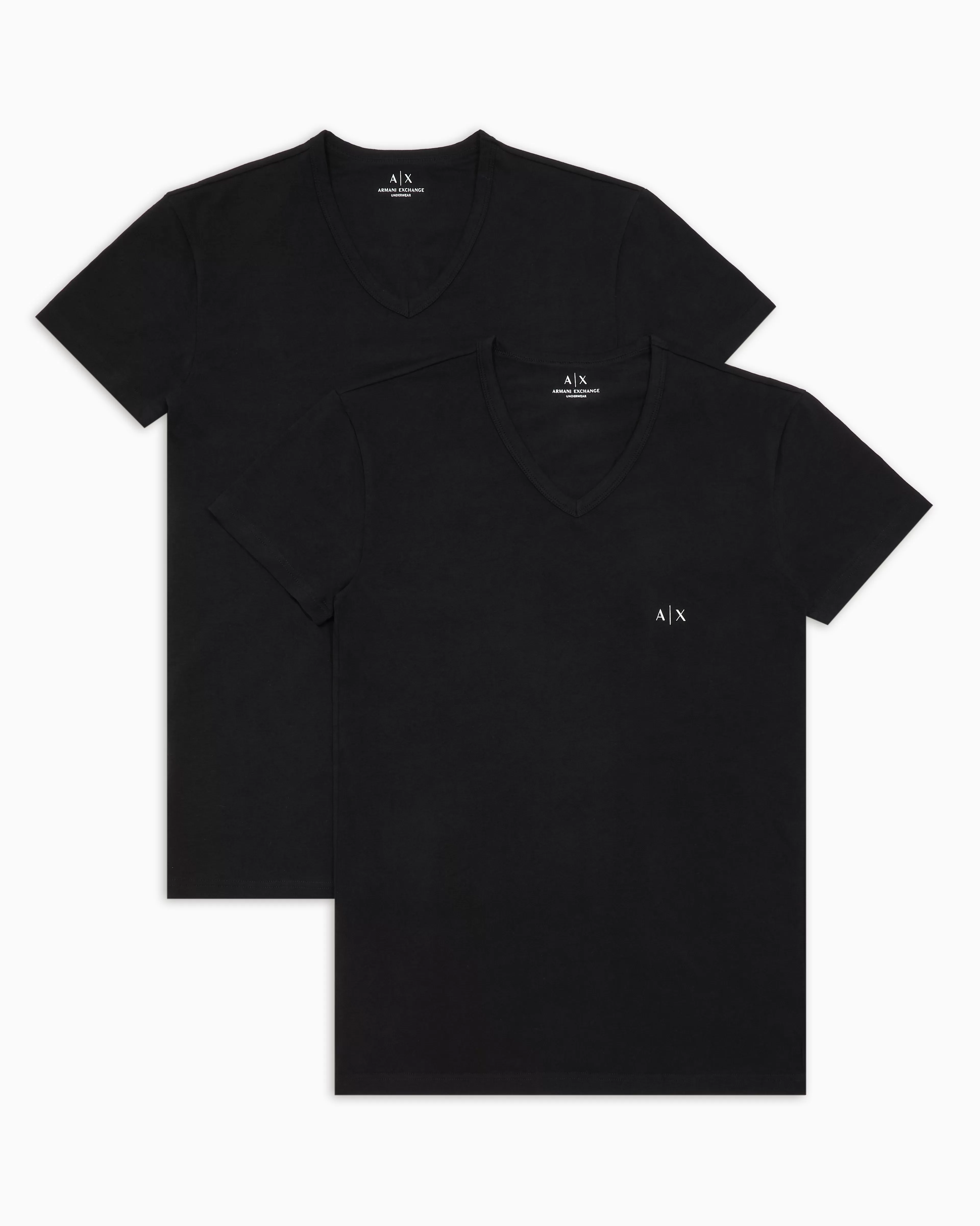 Armani Exchange Pack of 2 jersey t-shirts with V-neck* Essentials | Intimates And Loungewear