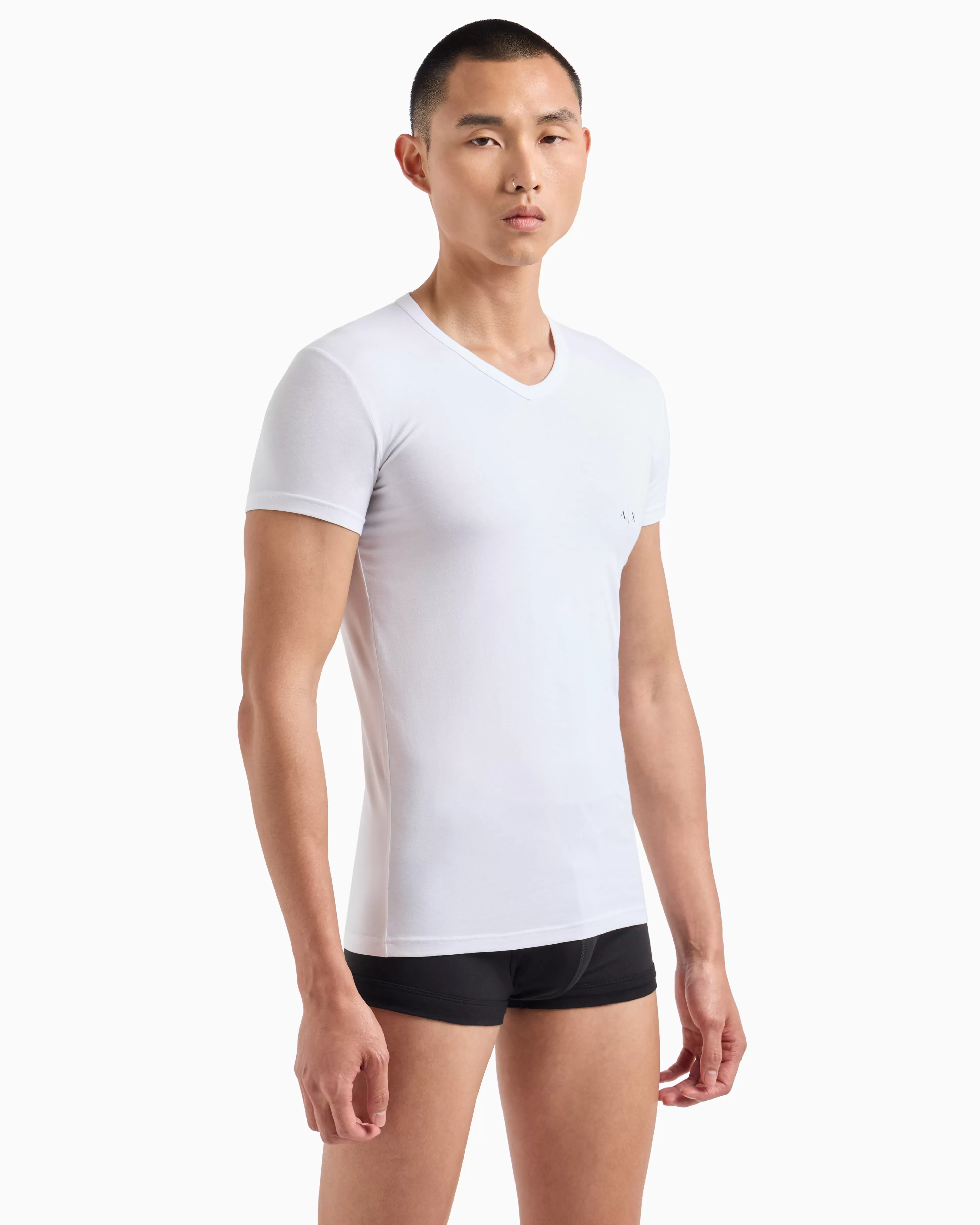 Armani Exchange Pack of 2 jersey t-shirts with V-neck* Essentials | Intimates And Loungewear