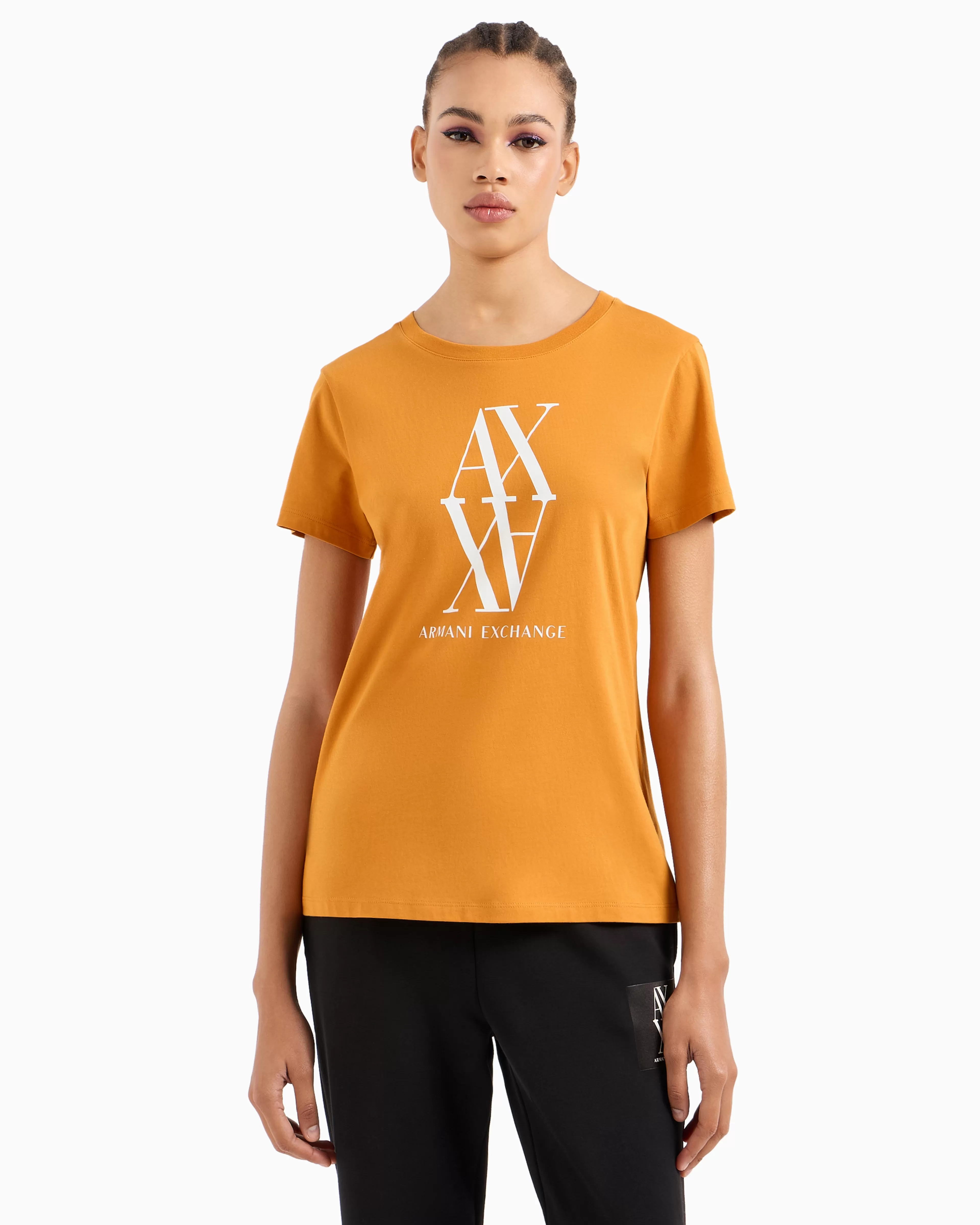 Armani Exchange Regular fit cotton jersey T-shirt with monogram* T-Shirts