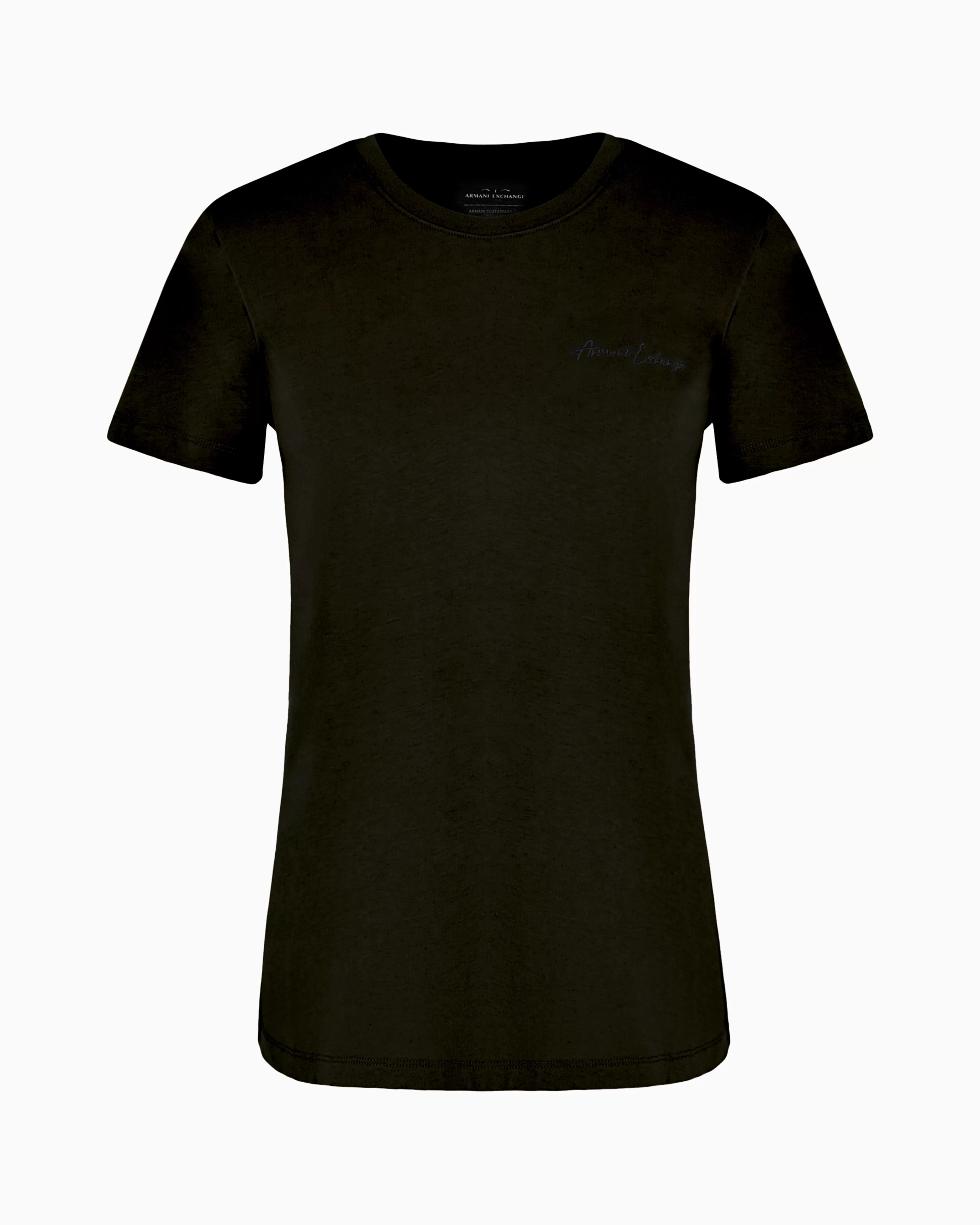 Armani Exchange Regular fit T-shirt with mini signature print in ASV cotton* T-Shirts