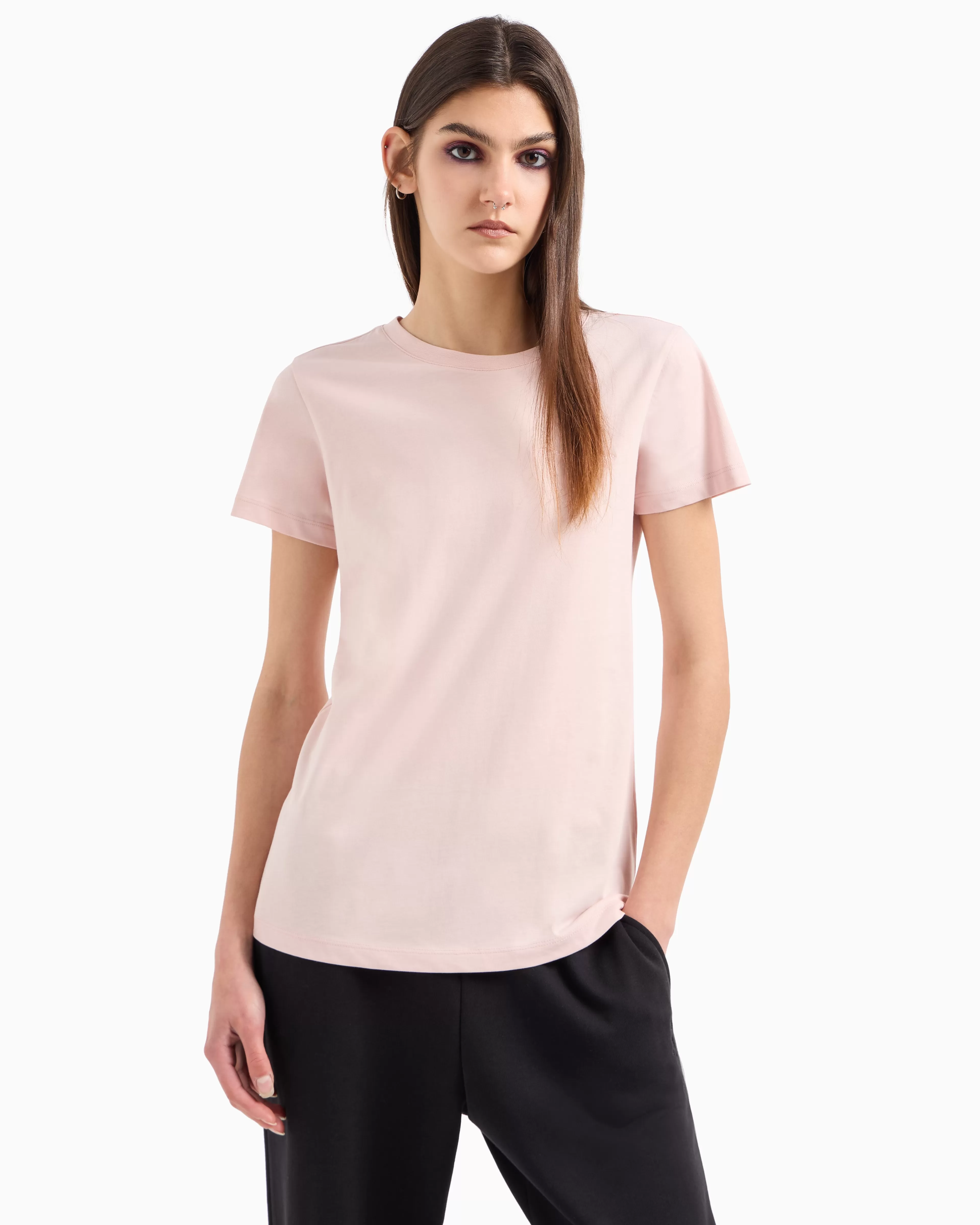 Armani Exchange Regular fit T-shirt with mini signature print in ASV cotton* T-Shirts