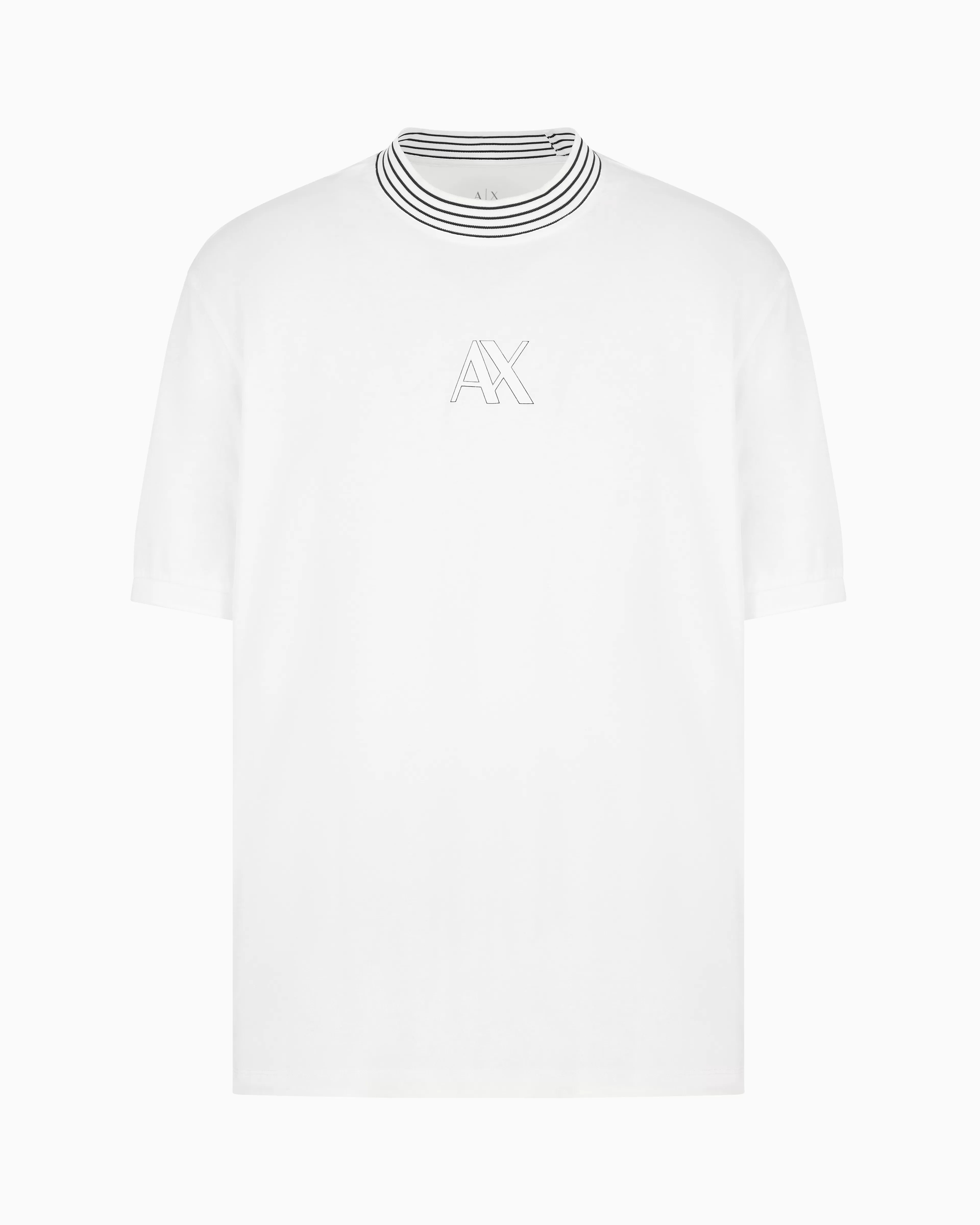 Armani Exchange Regular fit T-shirt with striped crew neck in ASV mercerised cotton* T-Shirts