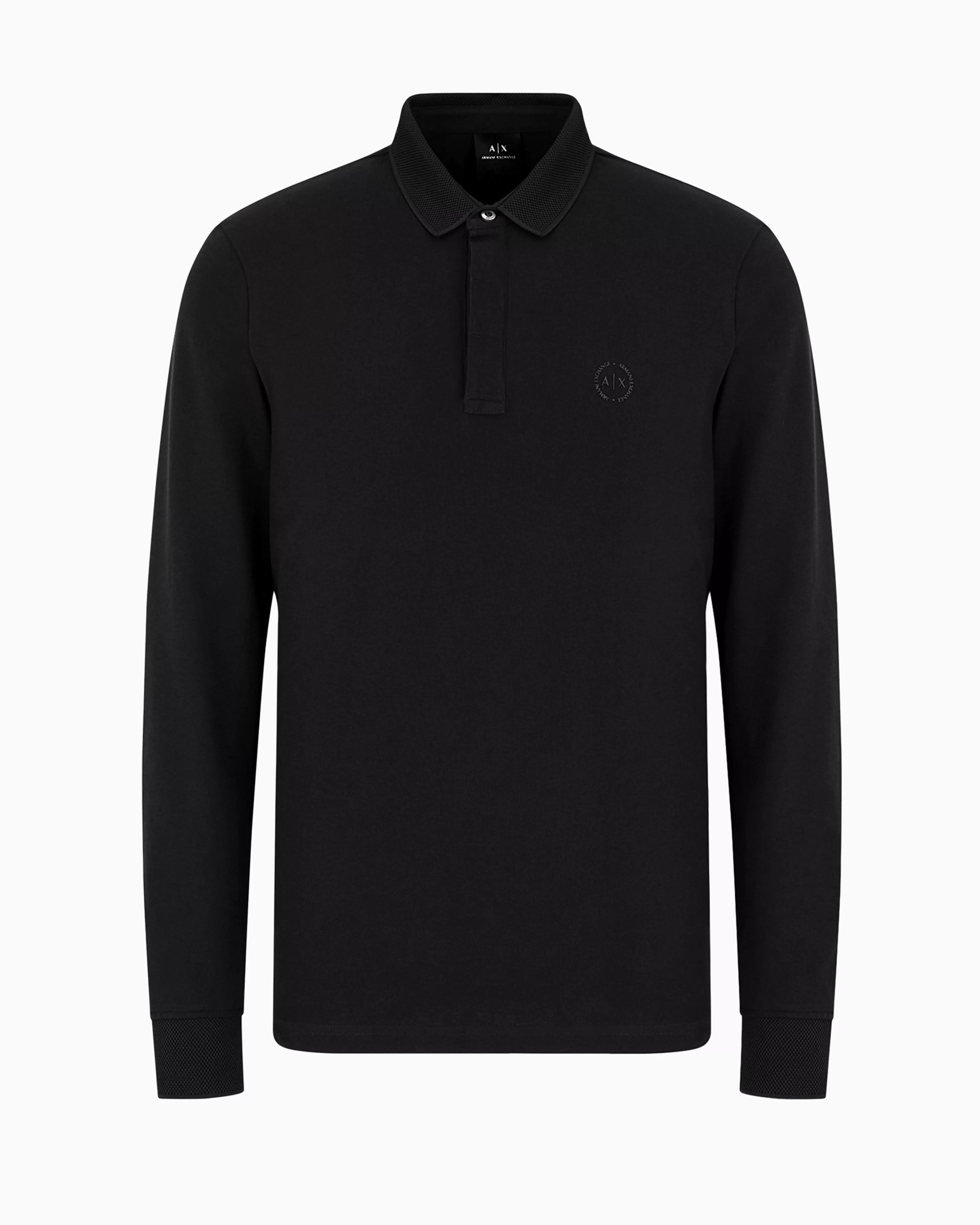 Armani Exchange Slim fit polo shirt in stretch cotton with long sleeves* Essentials | Polo Shirts