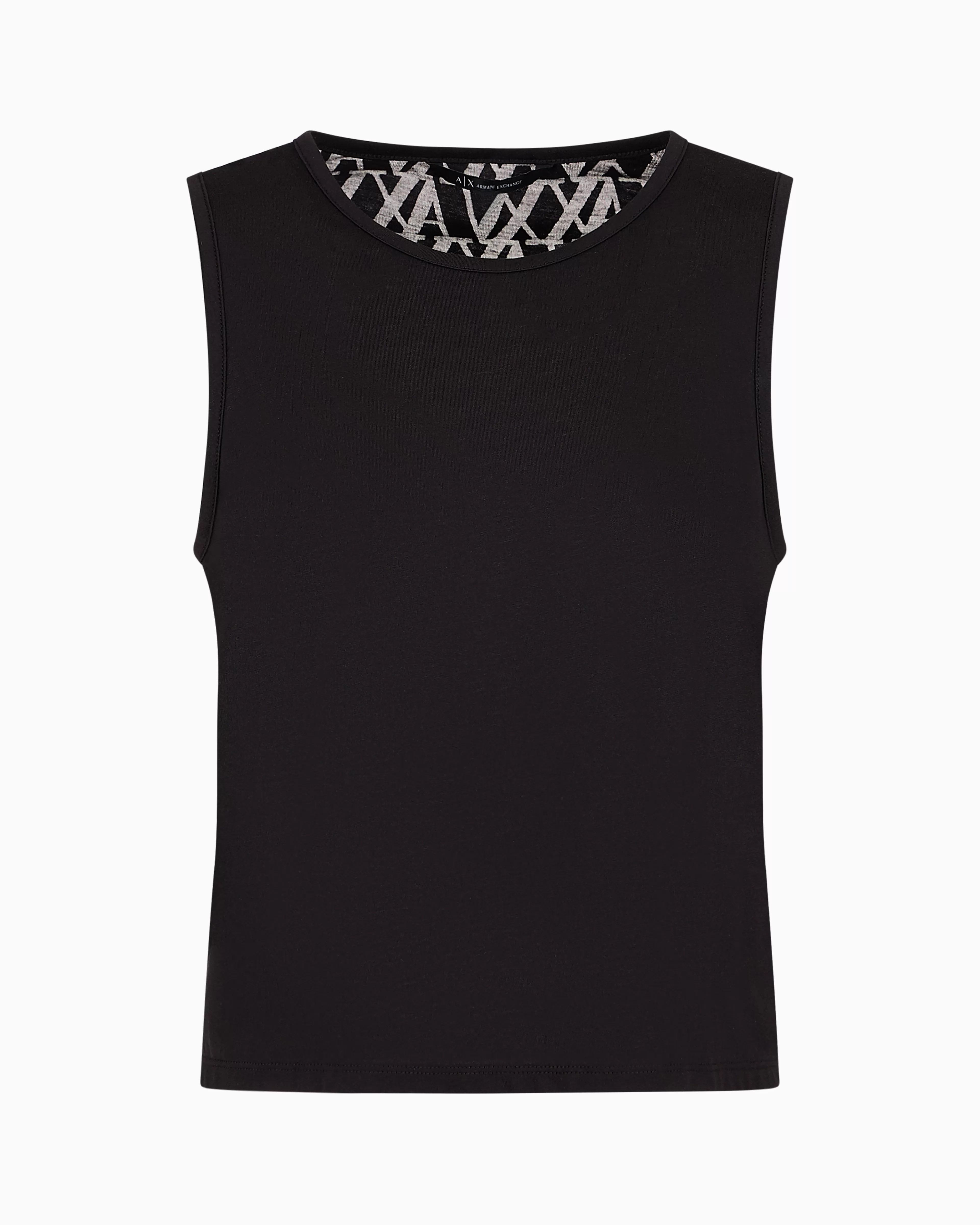 Armani Exchange Top with back in flamed monogram fabric* T-Shirts