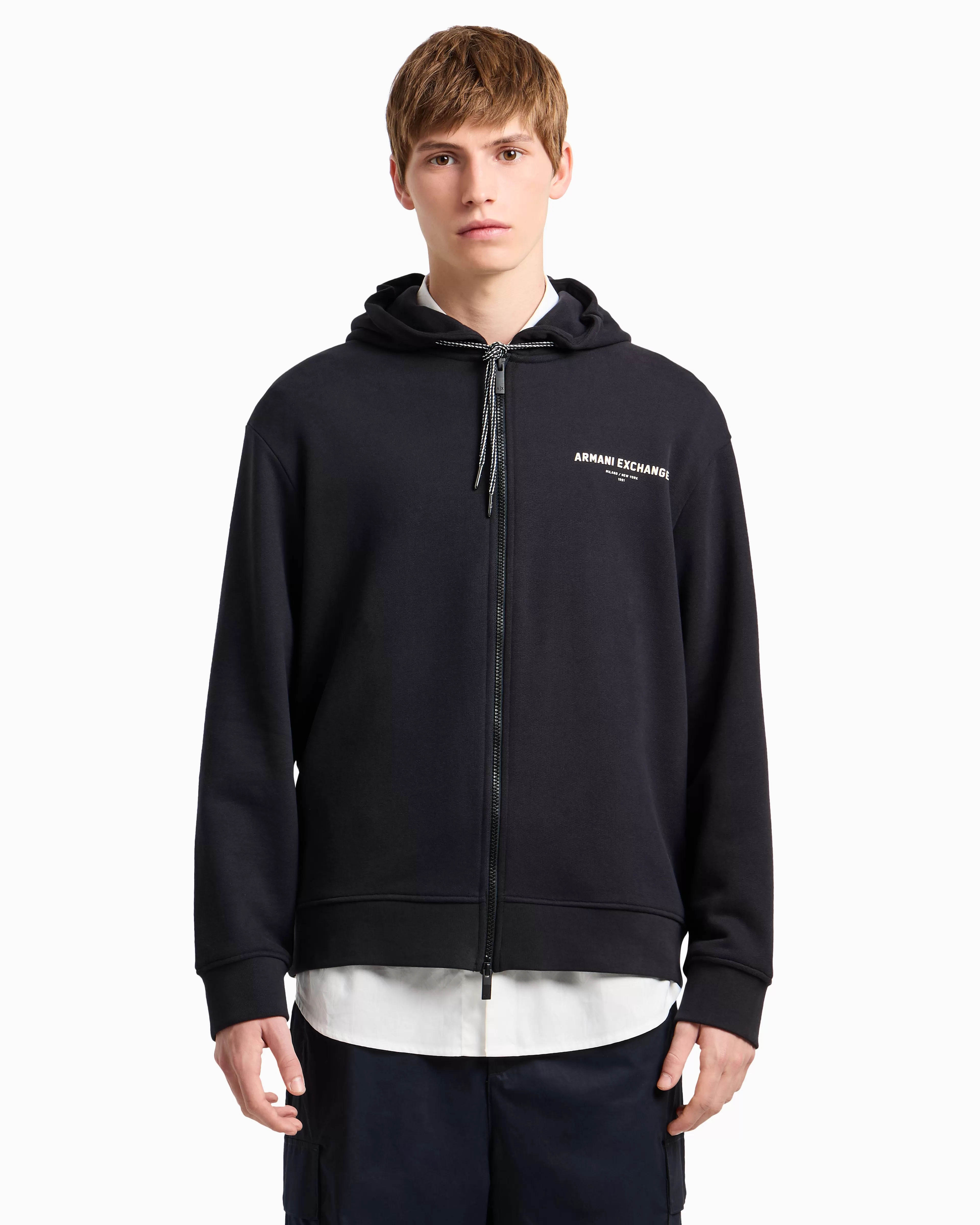 Armani Exchange Zip-up hoodie with Milan/New York print on the back* Matching Sets | Sweatshirts